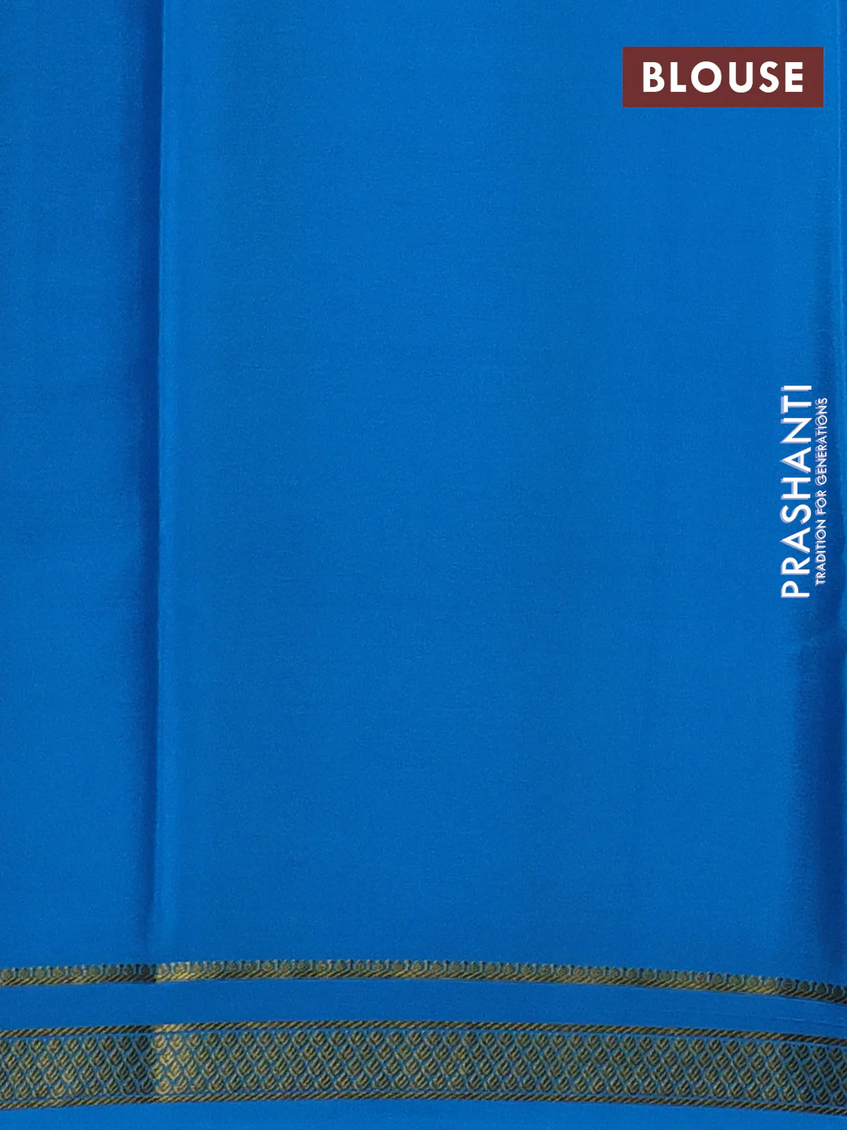 Pure mysore silk saree purple and cs blue with allover zari woven checked pattern and zari woven border - Image 3