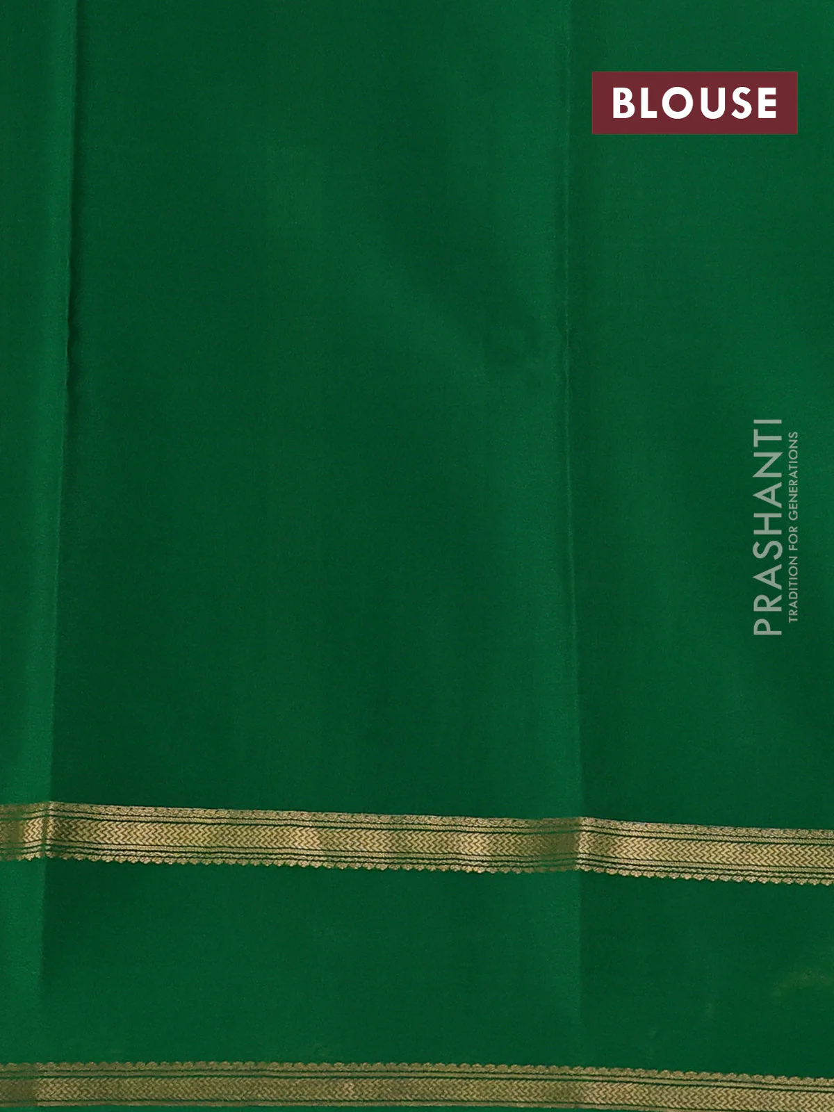 Pure mysore silk saree purple and green with allover zari woven checked pattern and rettapet zari woven border - Image 3