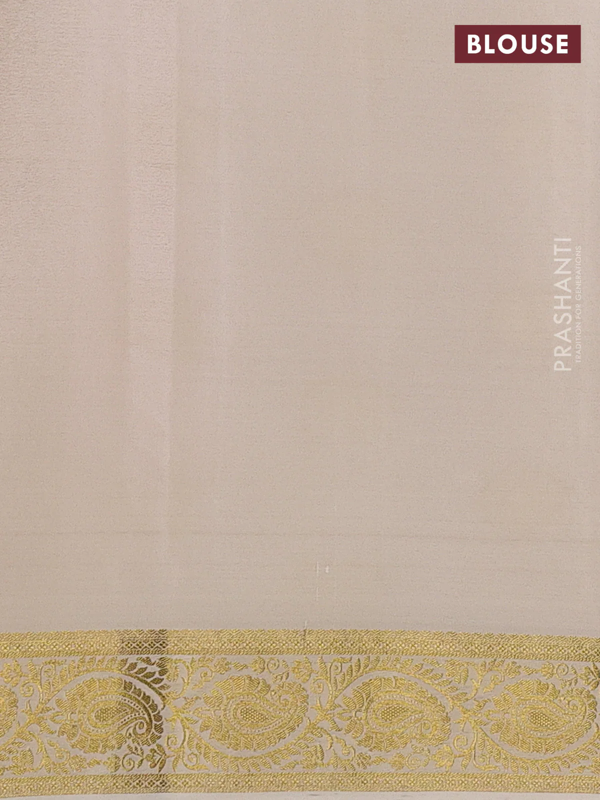 Pure mysore silk saree red and off white with allover zari woven buttas and zari woven border - Image 3