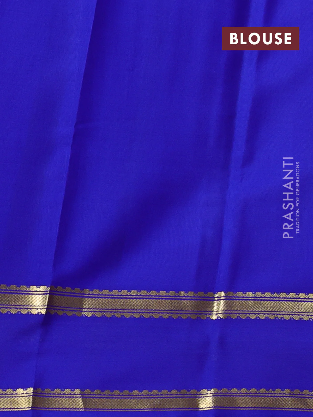 Pure mysore silk saree reddish pink and blue with allover zari woven checked pattern and rettapet zari woven border - Image 3