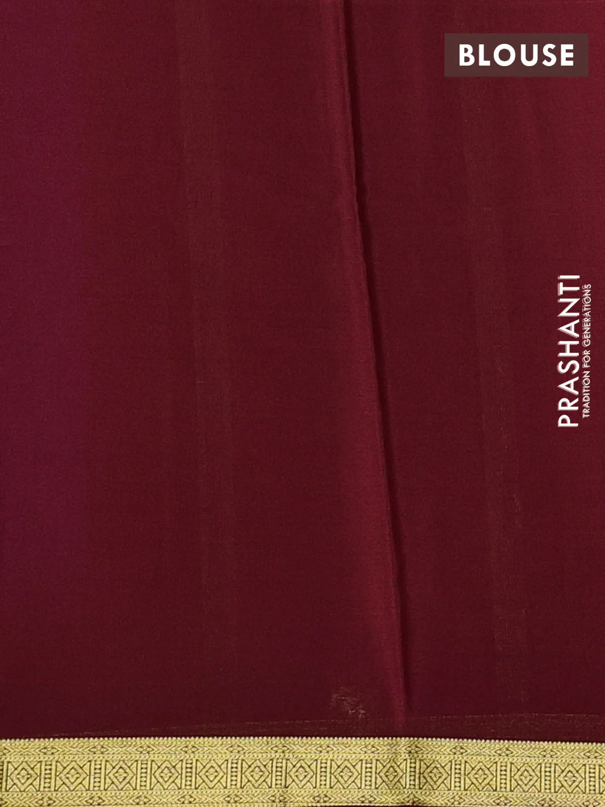 Pure mysore silk saree royal blue and rust shade with plain body and zari woven border - Image 3
