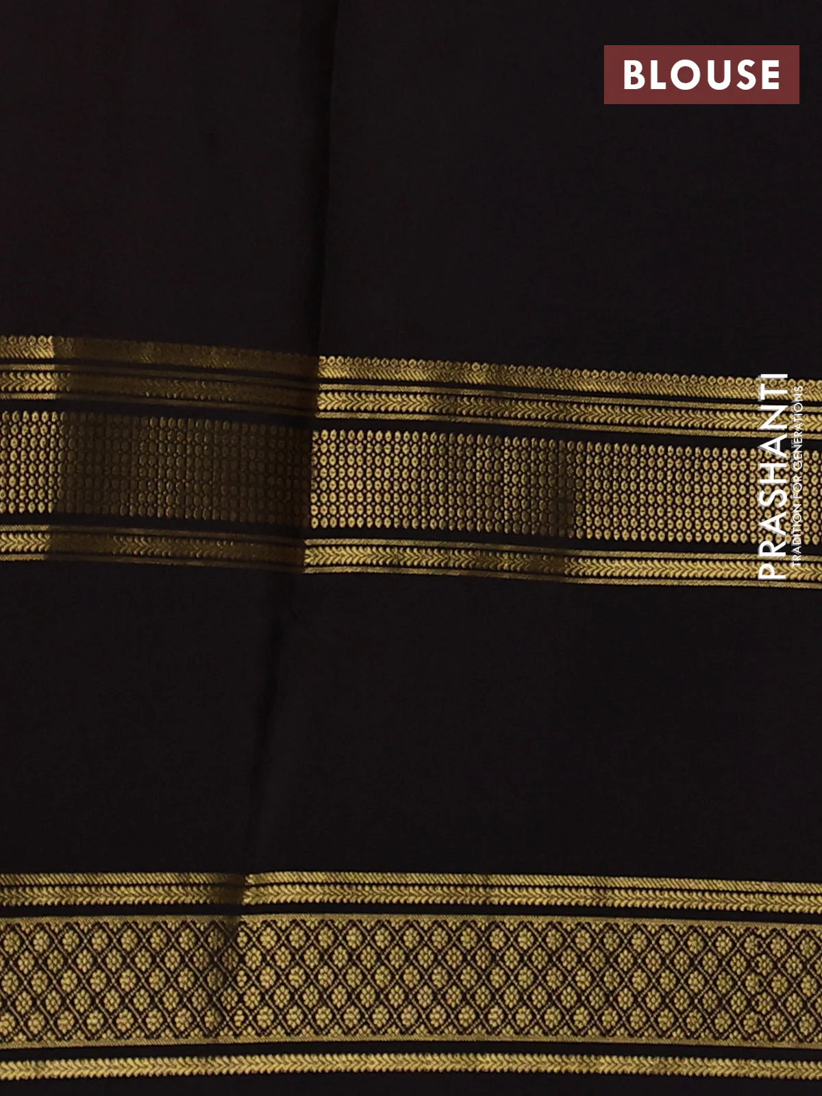 Pure mysore silk saree rust shade and coffee brown with plain body and rettapet zari woven border - Image 3