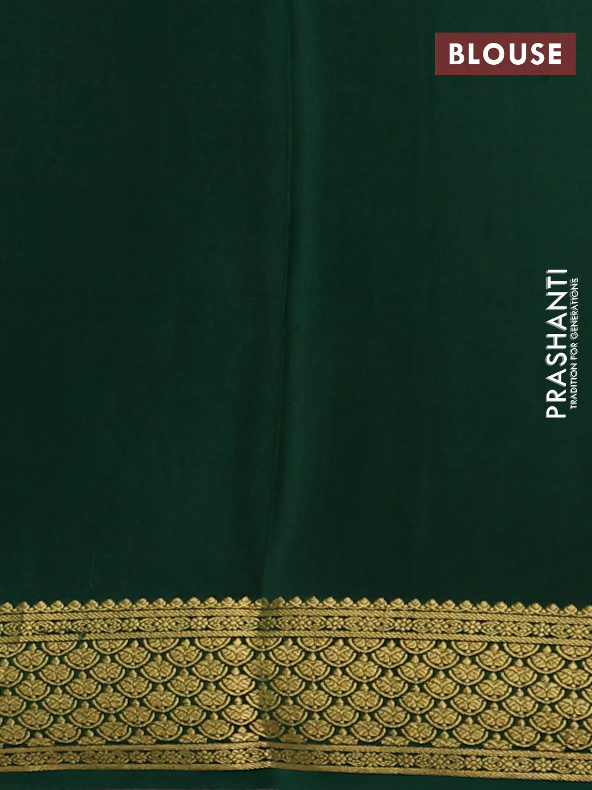 Pure mysore silk saree rust shade and green with allover zari woven checked pattern and zari woven border - Image 3