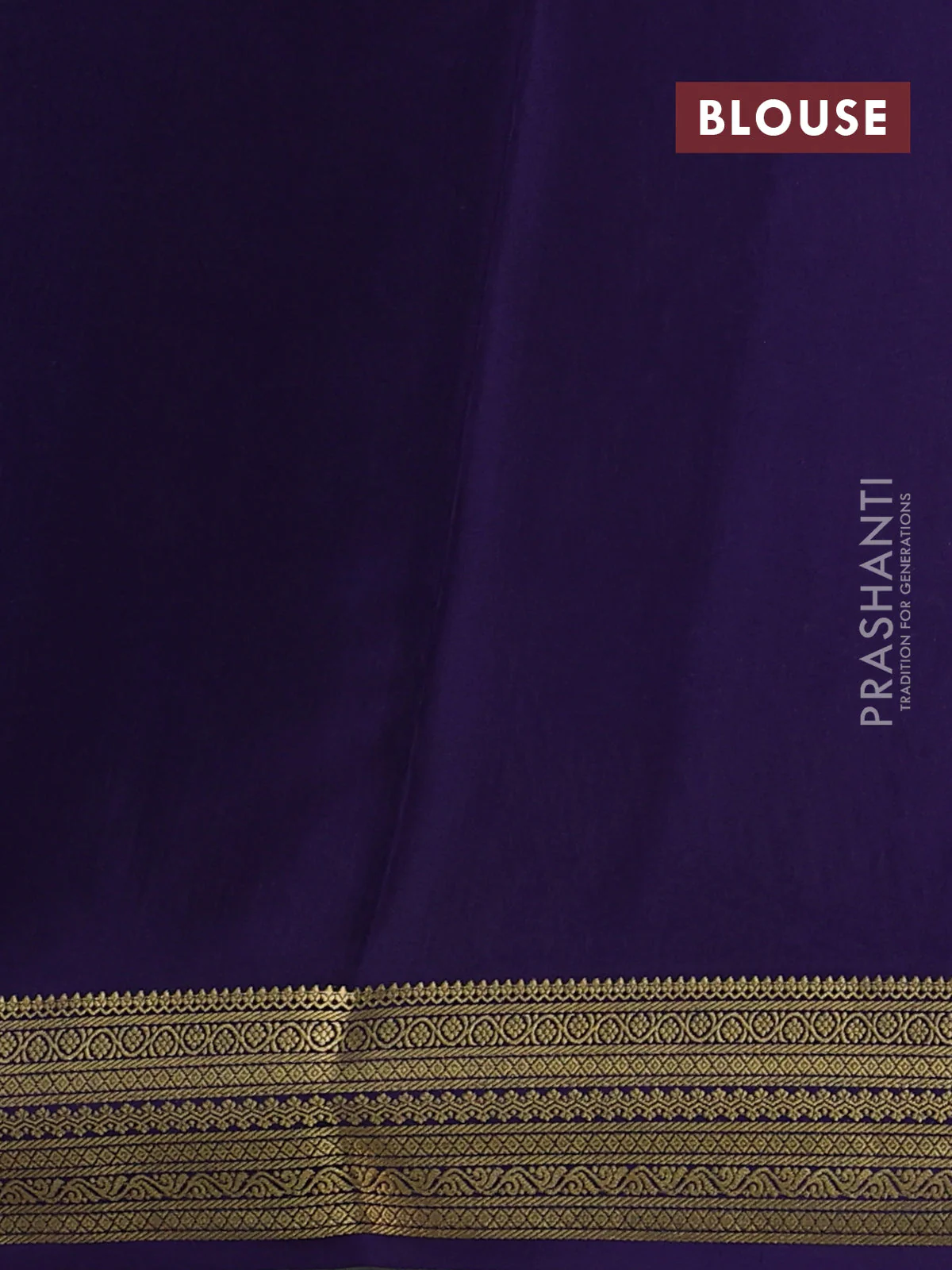 Pure mysore silk saree teal blue and blue with zari woven buttas and zari woven border - Image 3