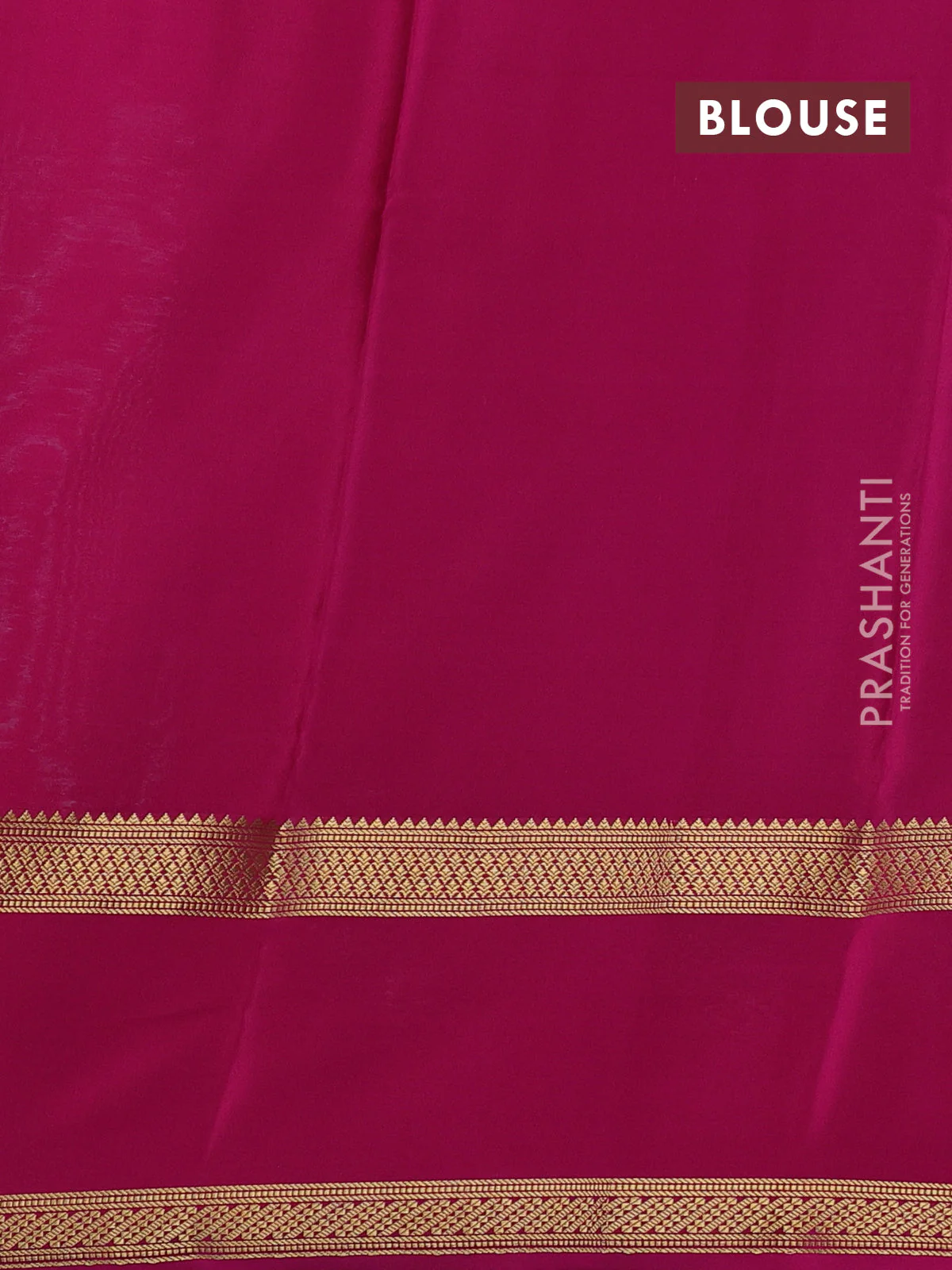 Pure mysore silk saree teal blue and pink with allover zari woven checked pattern and rettapet zari woven border - Image 3