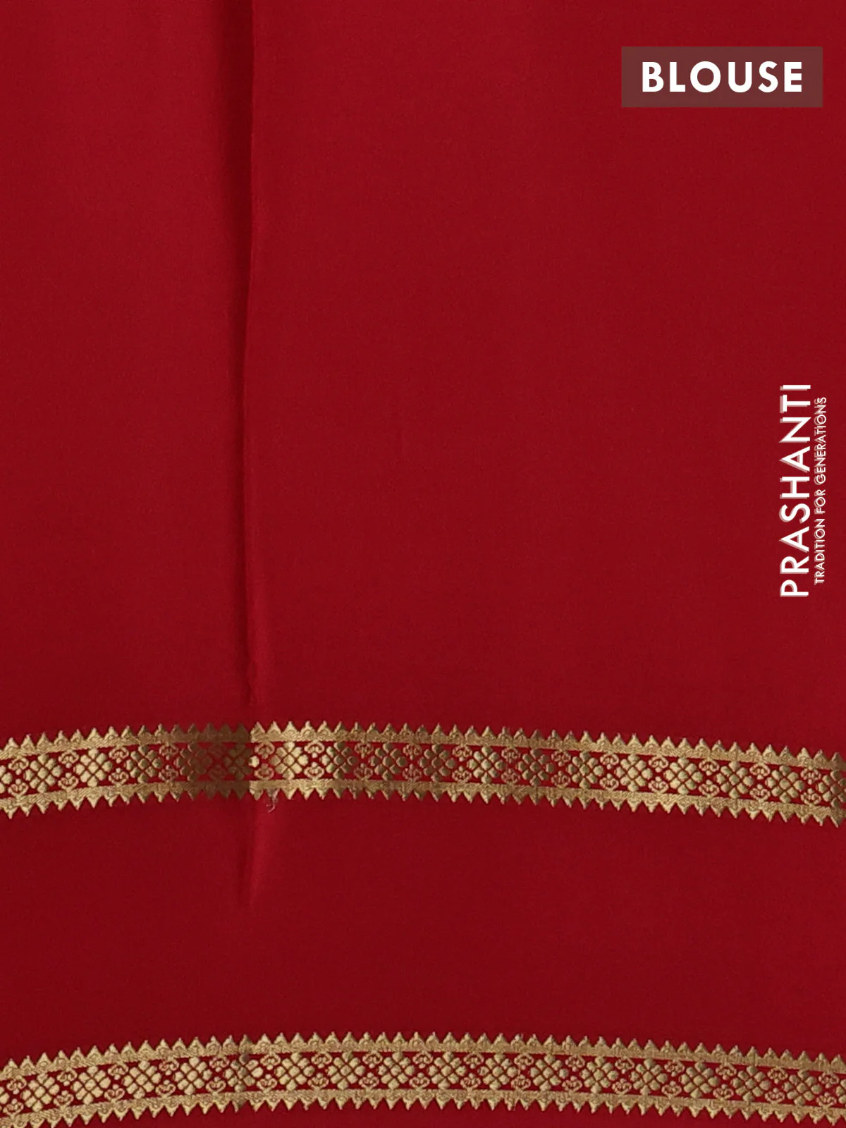 Pure mysore silk saree teal green and red with plain body and rettapet zari woven border - Image 3