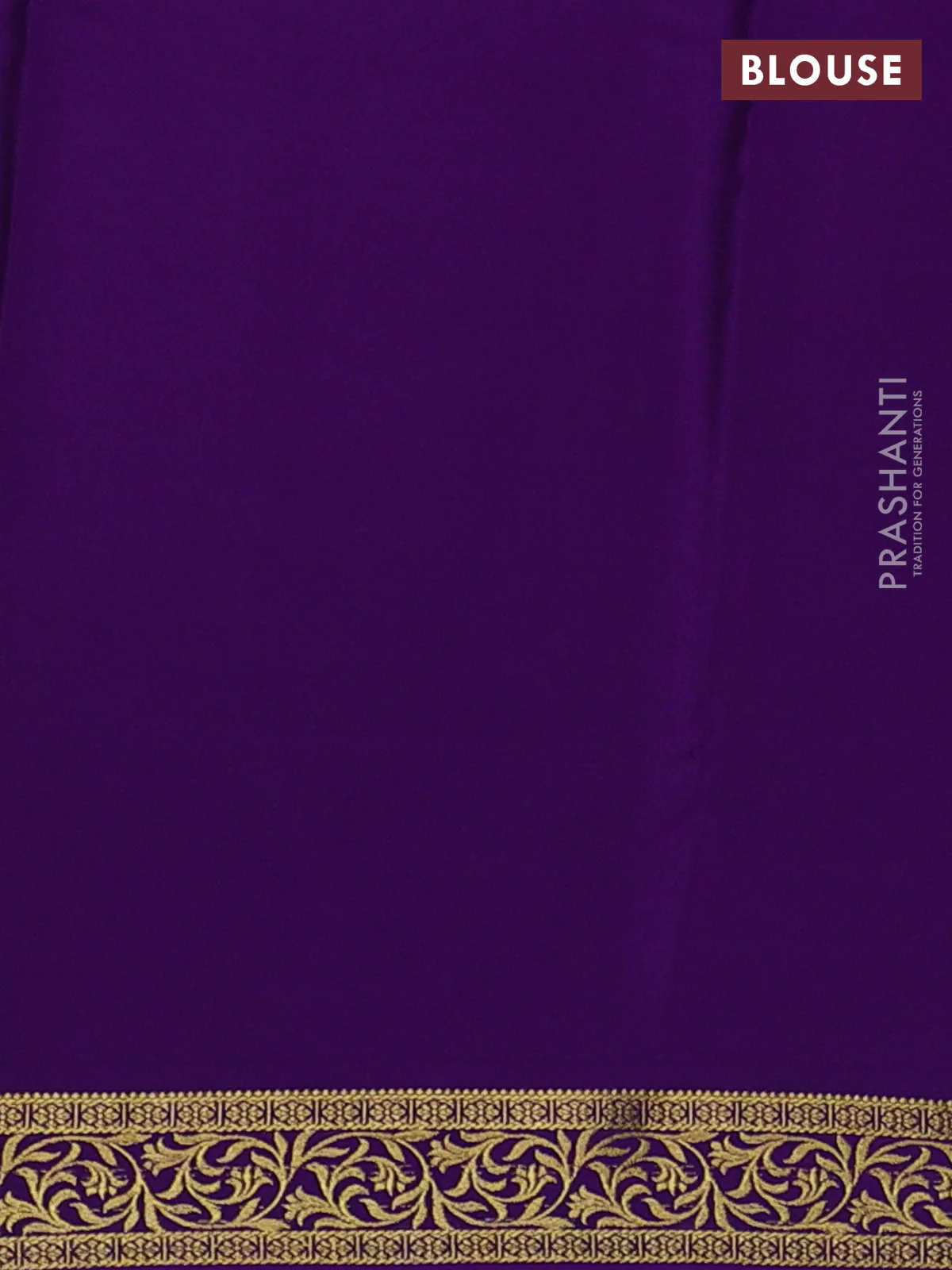 Pure mysore silk saree teal shade and violet with plain body and zari woven border - Image 3