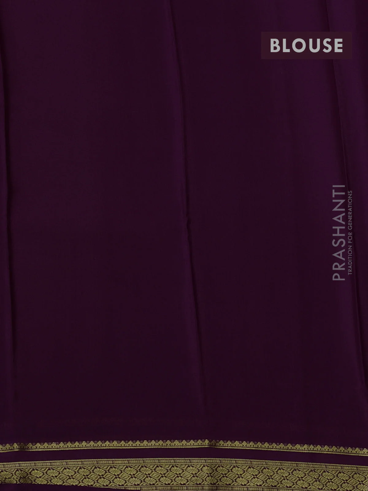 Pure mysore silk saree wine shade with plain body and zari woven border - Image 3