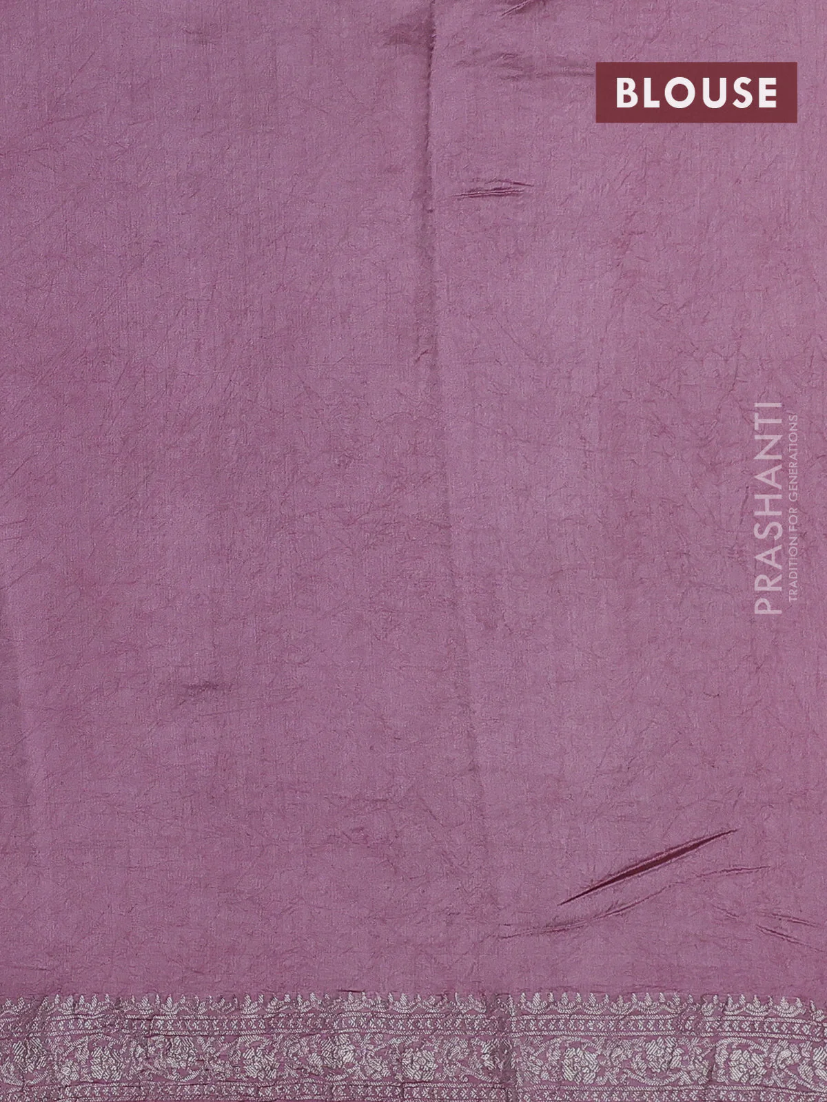 Pure organza partly silk saree pastel peach and pastel pink with silver zari stripe pattern and silver zari woven border - Image 4