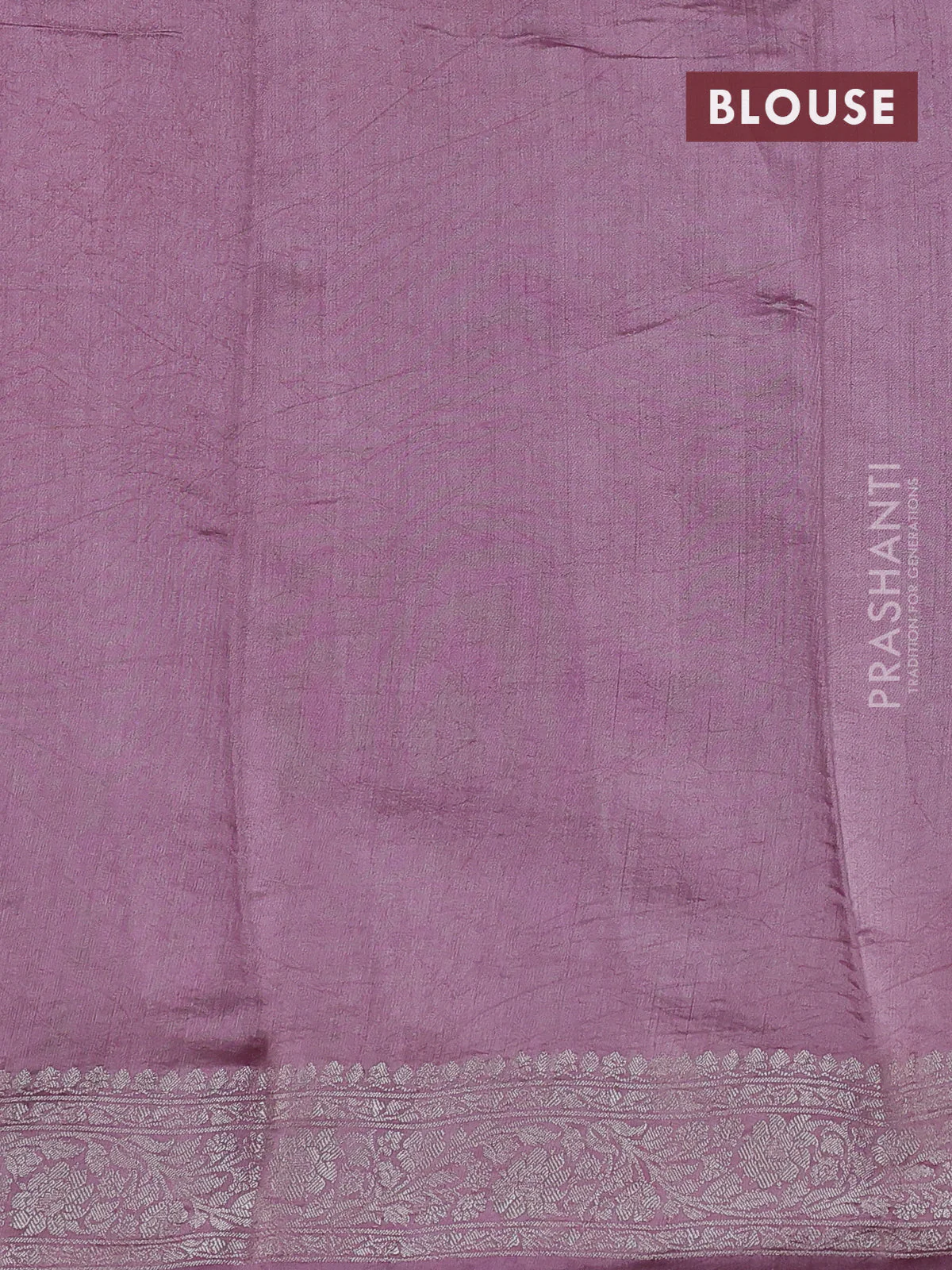 Pure organza partly silk saree pastel pink and pastel peach with silver zari stripe pattern and silver zari woven border - Image 4