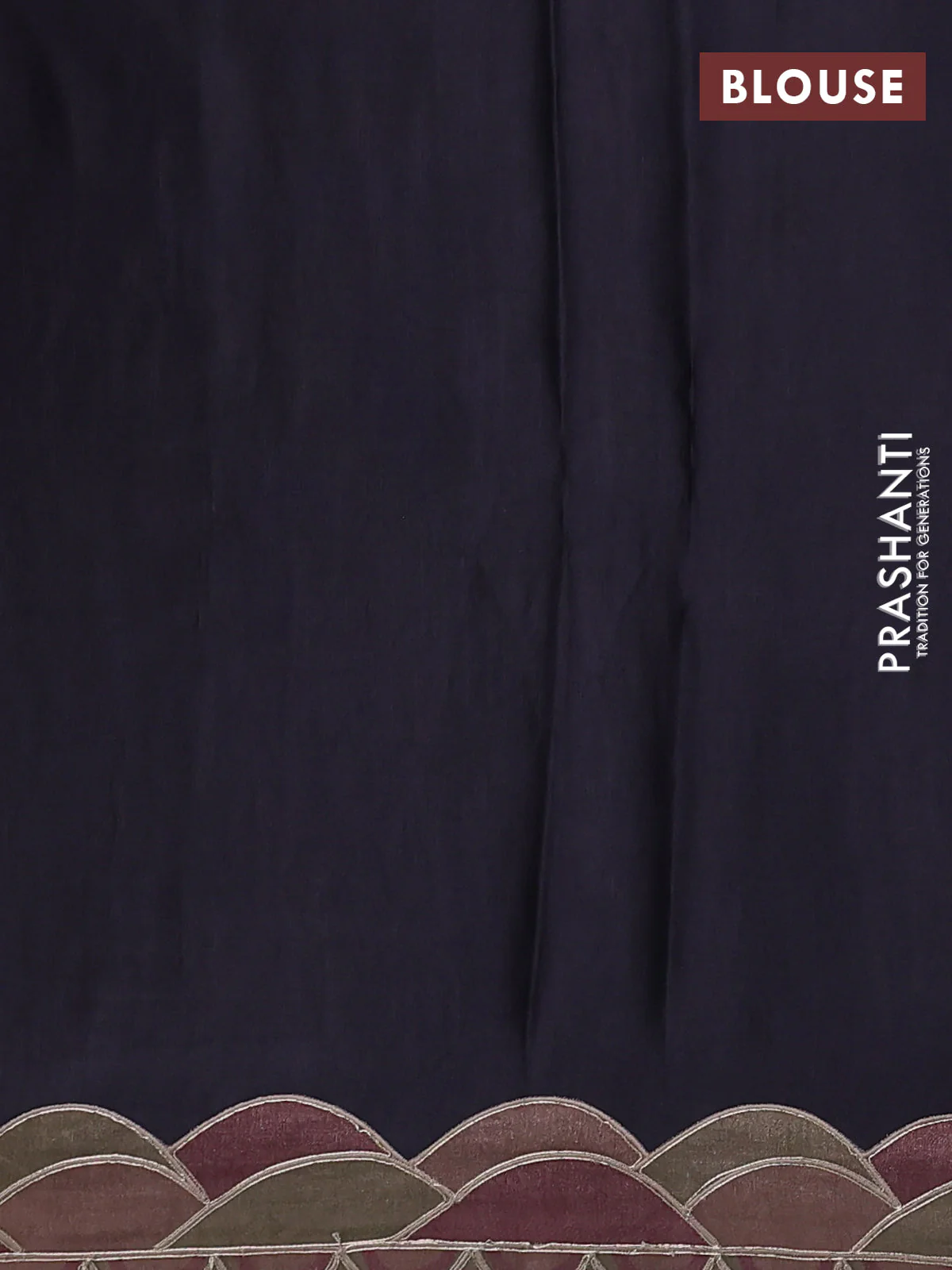 Pure organza silk saree grey with prints & pita work - Image 3