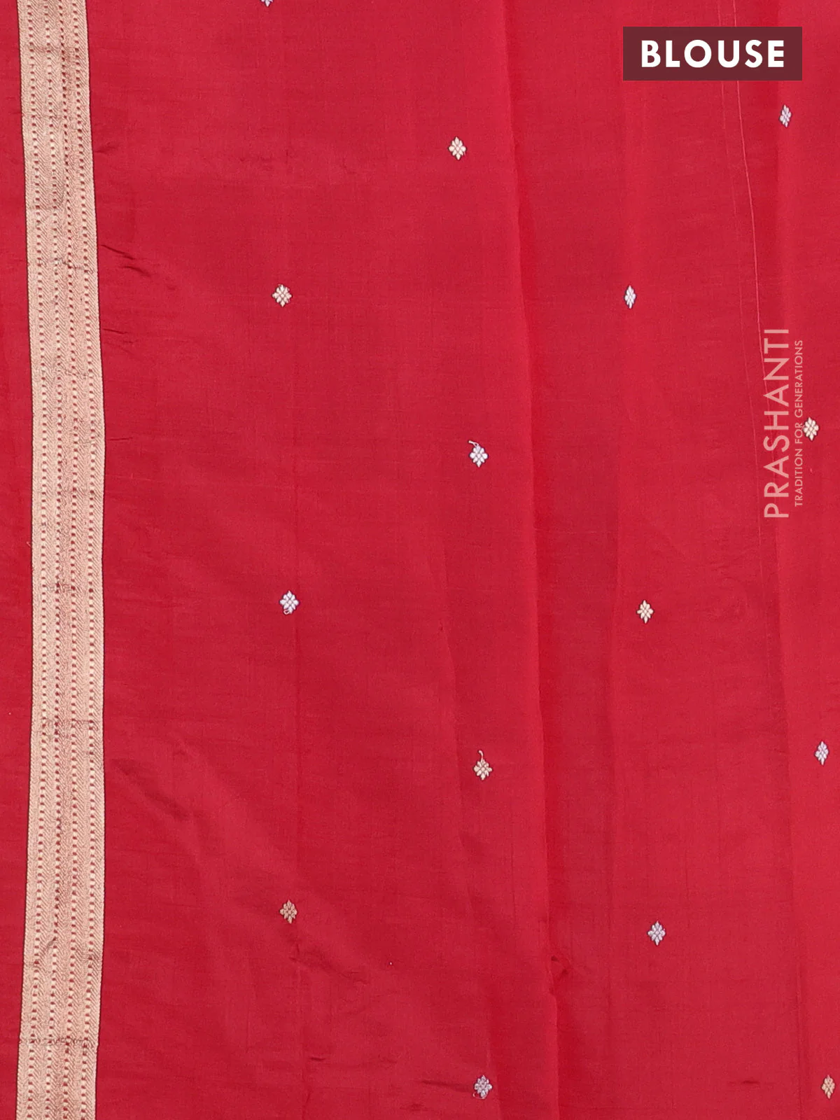 Pure organza silk saree maroon and red with allover zari woven stripes pattern in borderless style - Image 4