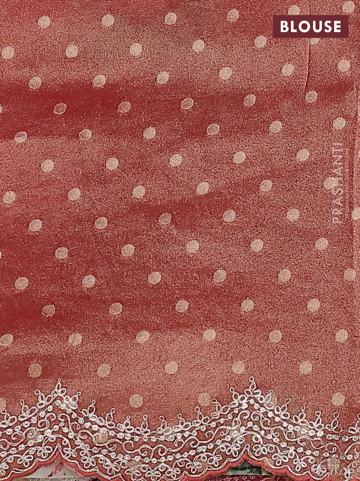 Pure organza silk saree maroon with floral digital prints & pita work and pita work border - Image 7