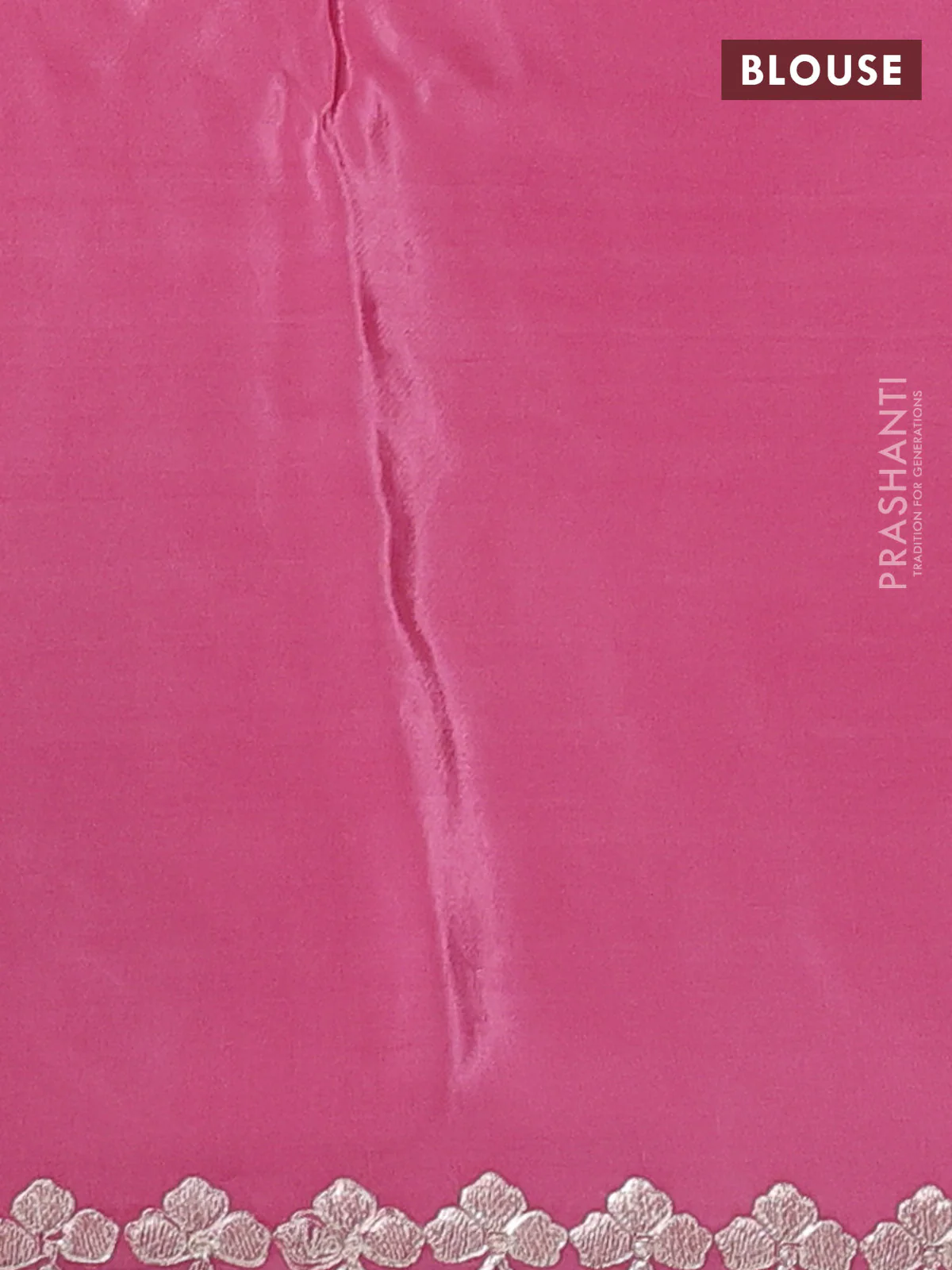 Pure organza silk saree mauve pink with convent embroidery and embroidered border - Image 3