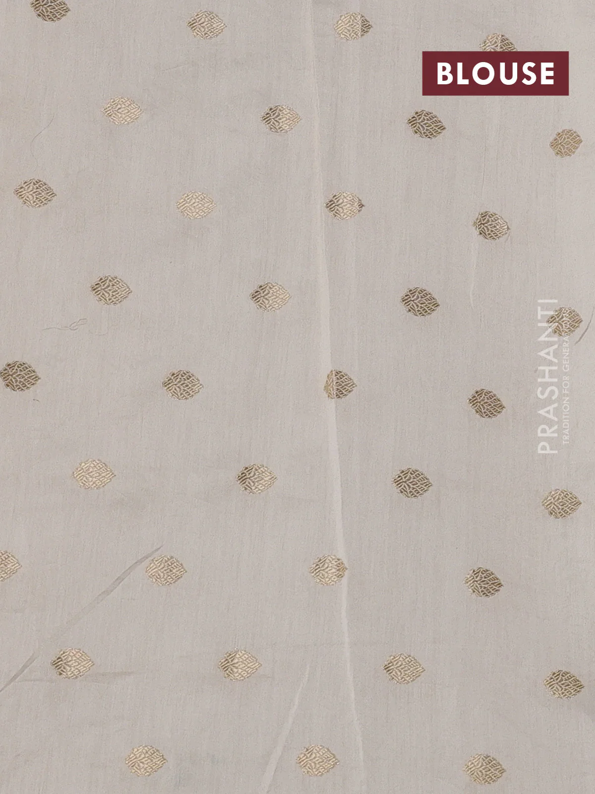 Pure organza silk saree off white with allover zari stripe pattern & zardosi work and zari woven piping border - Image 3