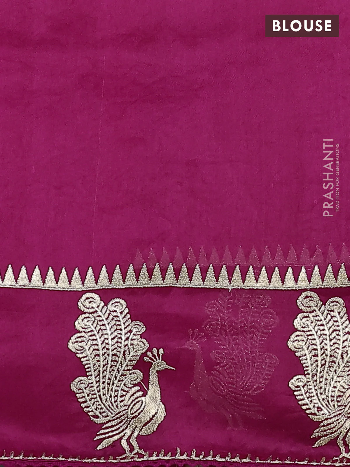 Pure organza silk saree pink with allover embroidery and zari woven butta border - Image 4