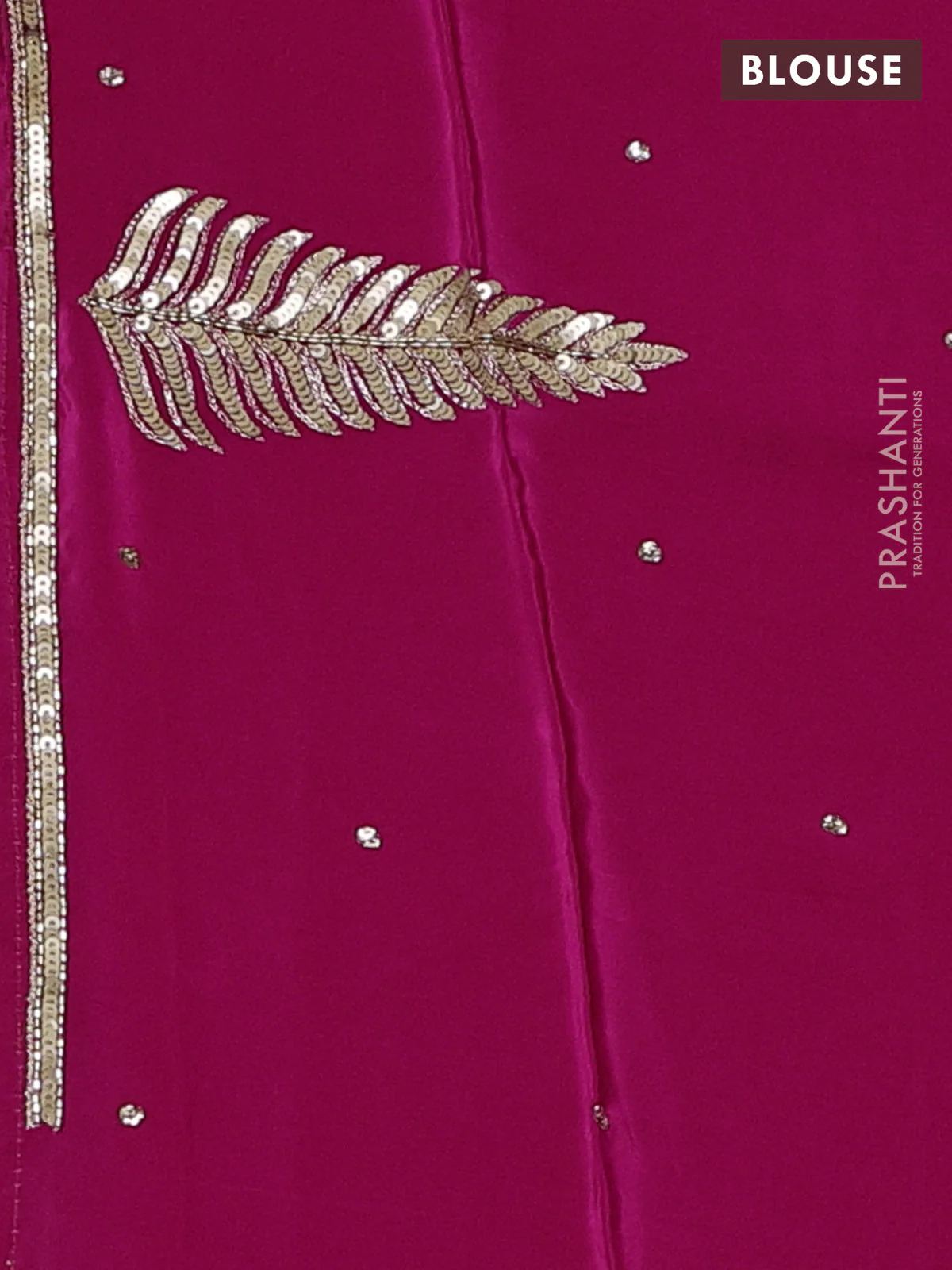 Pure organza silk saree pink with embroidery zari buttas and sequin embroidered border - Image 3
