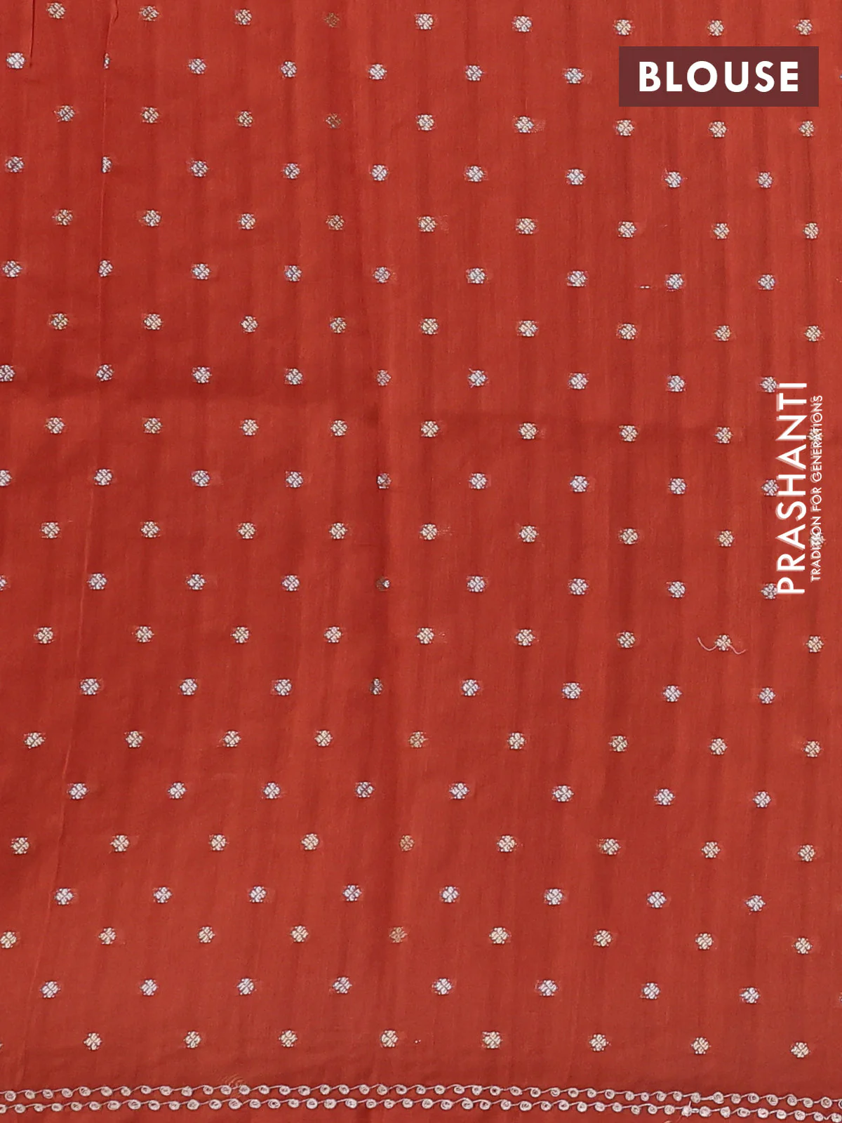 Pure organza silk saree rust shade with floral embroidery work and scalp border - Image 3