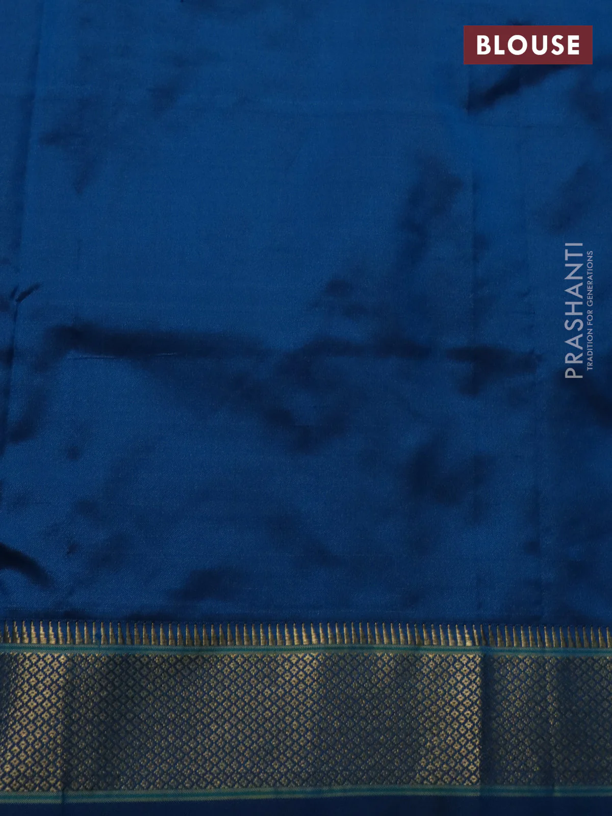 Pure paithani silk saree cs blue with annam zari woven buttas and zari woven border - Image 4