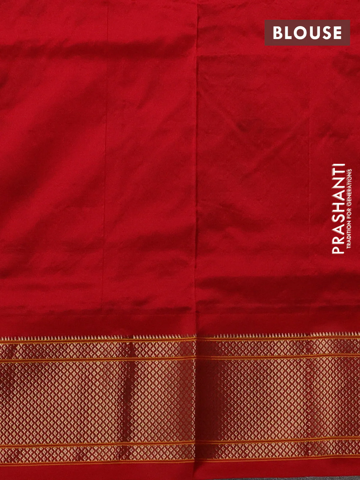 Pure paithani silk saree dark green and red with allover floral zari woven buttas and paithani weaving pallu - Image 4