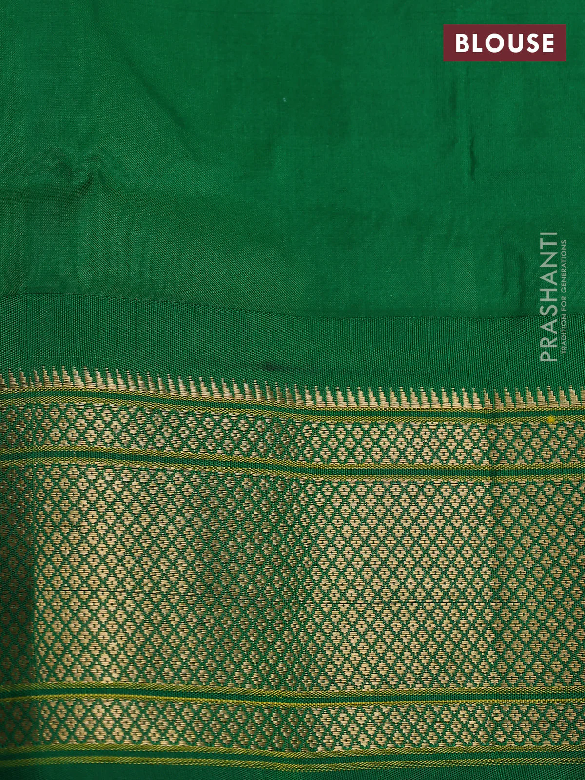 Pure paithani silk saree dual shade of pink and green with allover zari woven annam buttas and paithani weaving pallu - Image 4