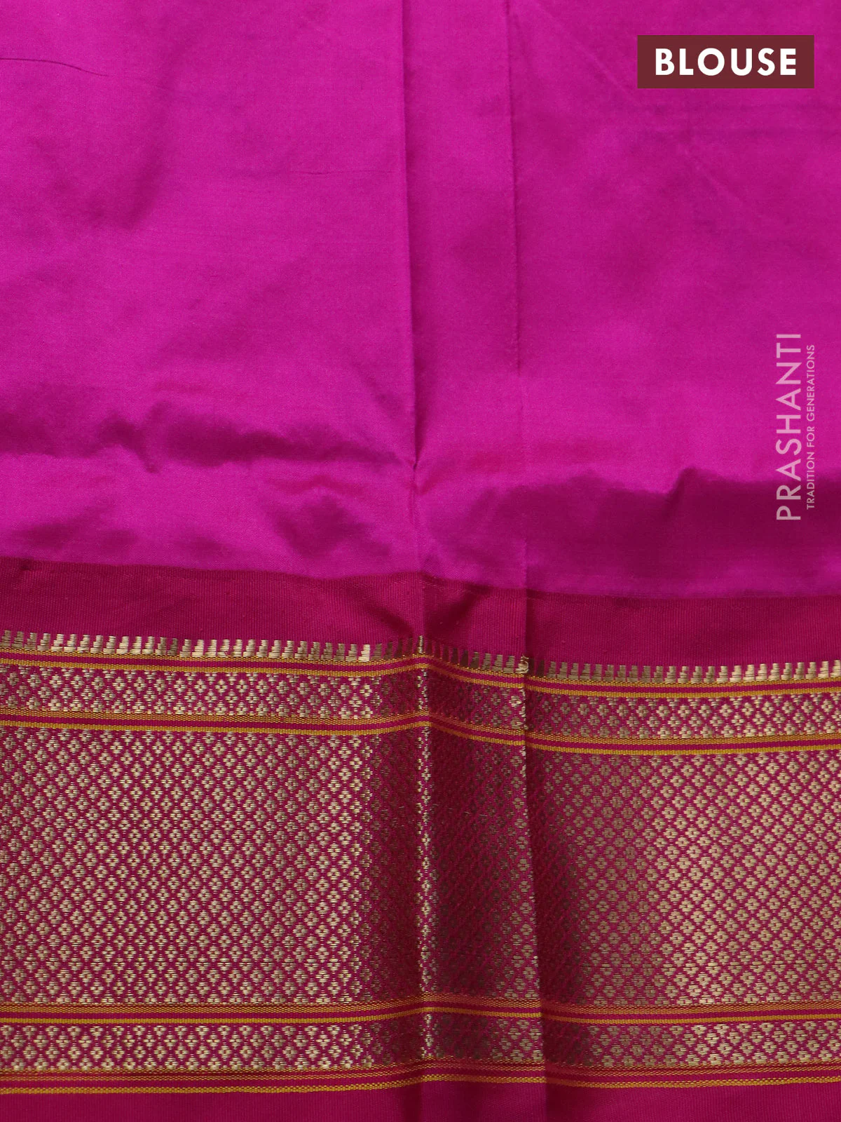 Pure paithani silk saree dual shade of teal blue and pink with zari woven buttas and zari woven korvai border - Image 4