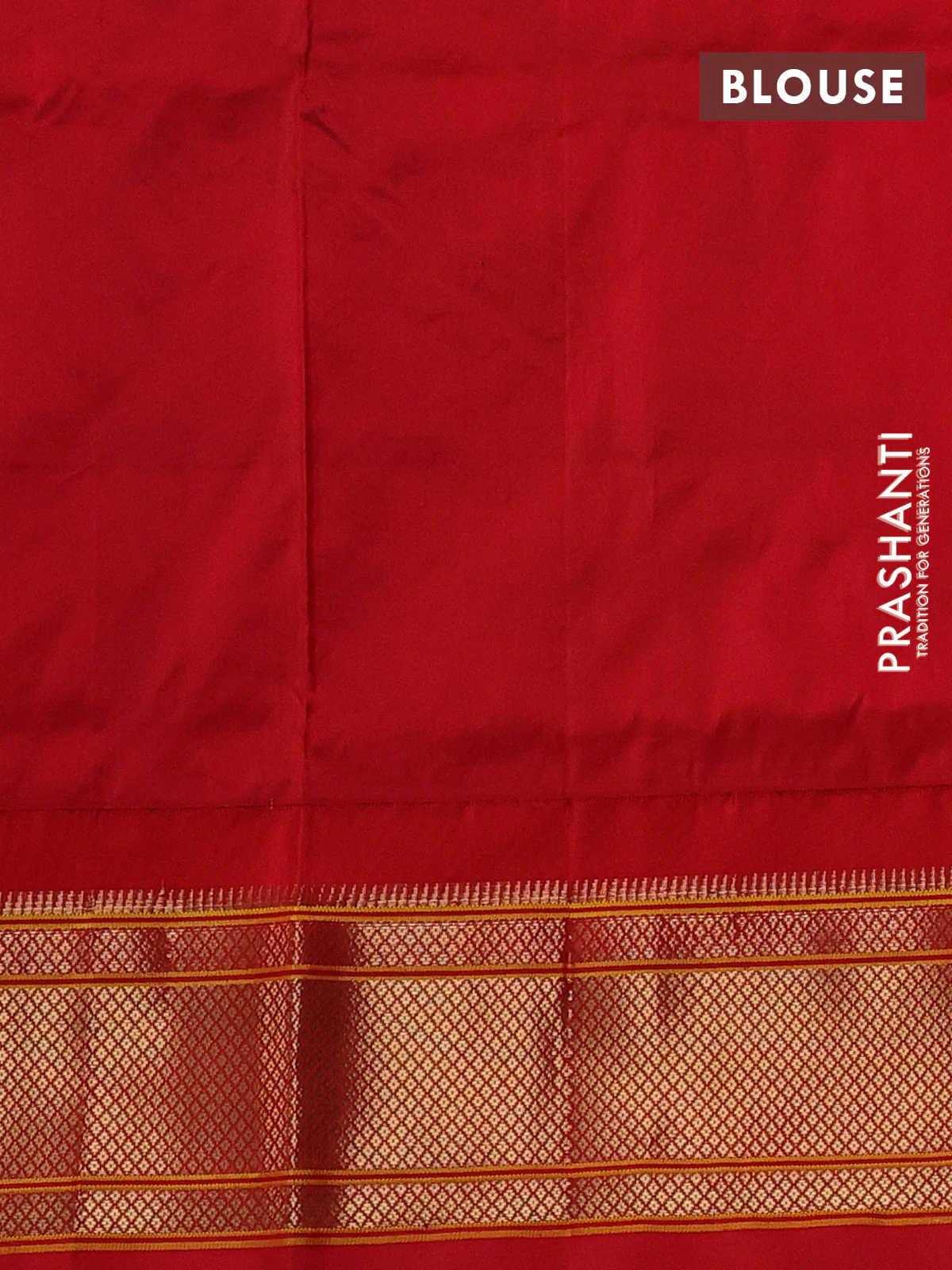 Pure paithani silk saree green and red with allover zari woven buttas and paithani weaving pallu - Image 4