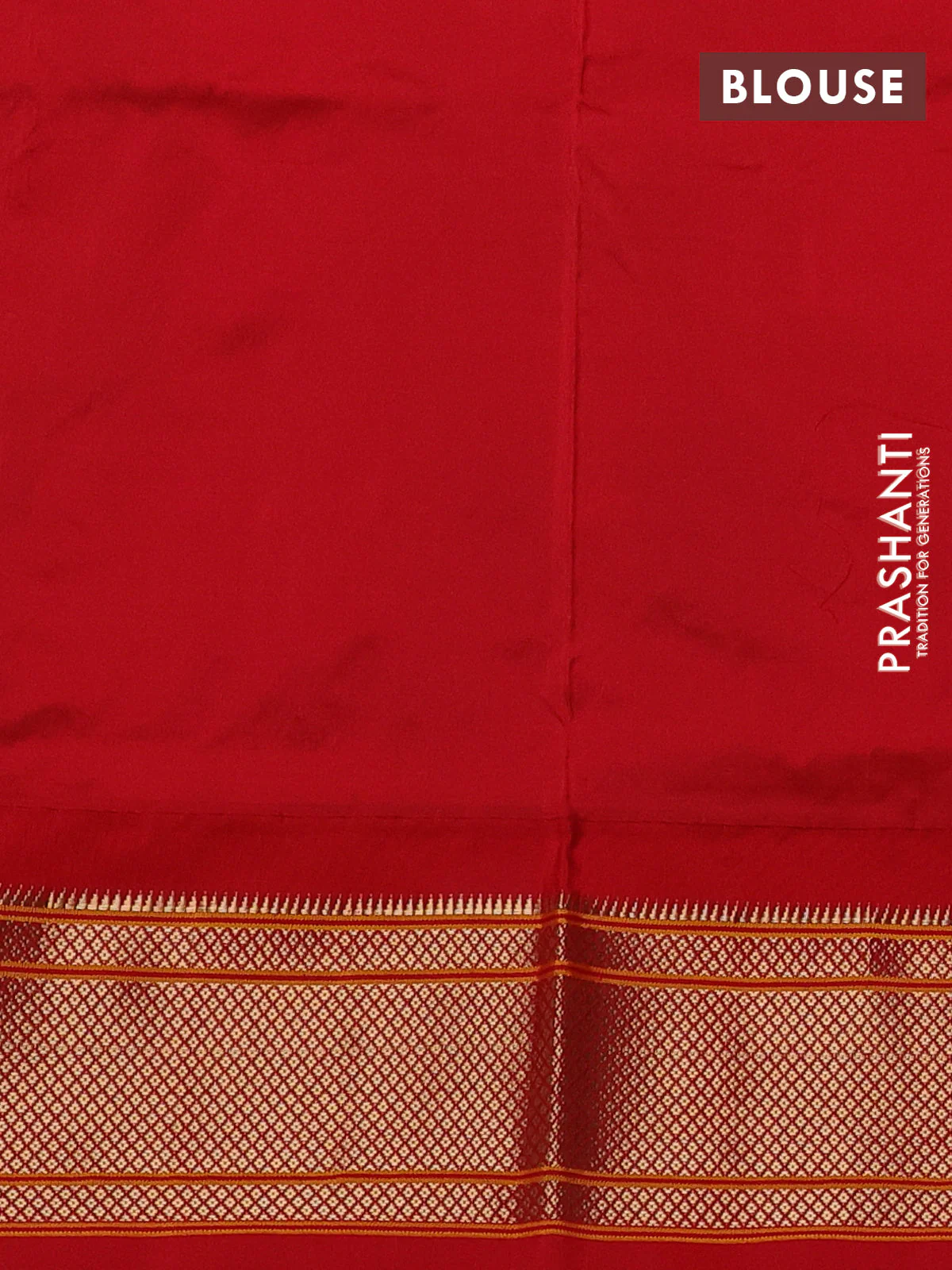 Pure paithani silk saree green and red with allover zari woven buttas and paithani weaving pallu - Image 4