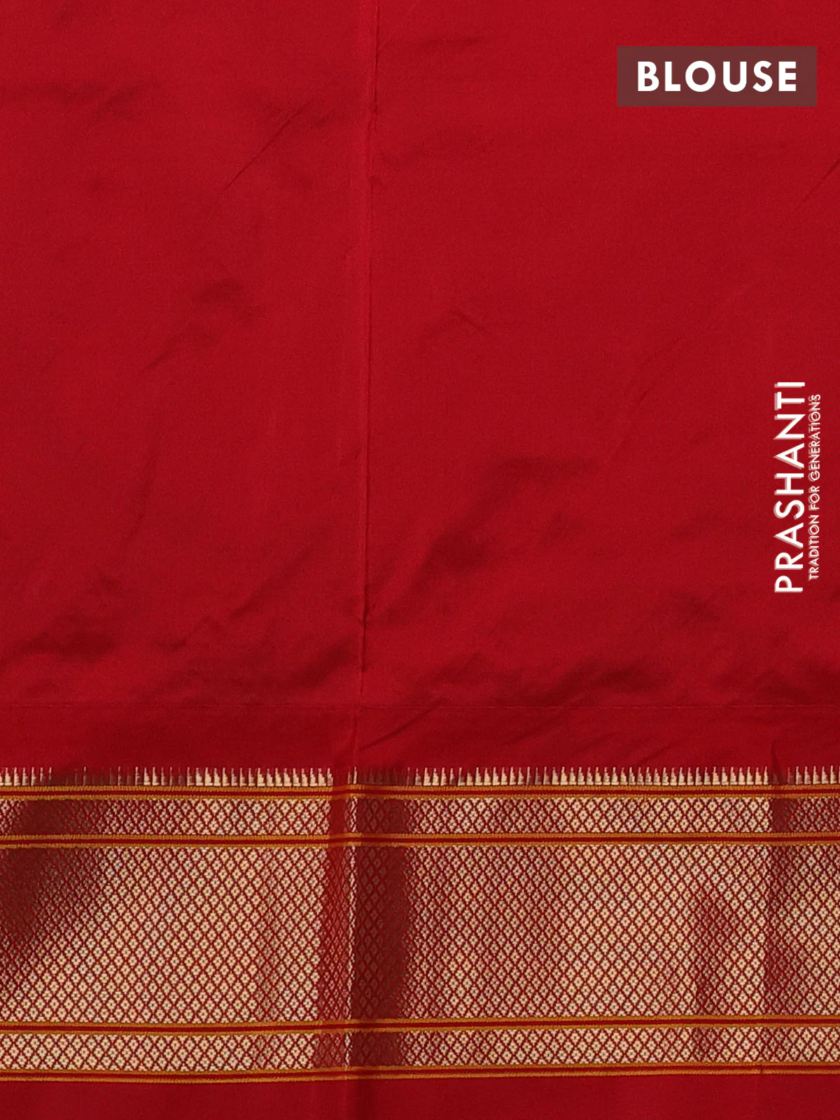 Pure paithani silk saree light blue and red with allover floral zari woven buttas and paithani weaving pallu - Image 4