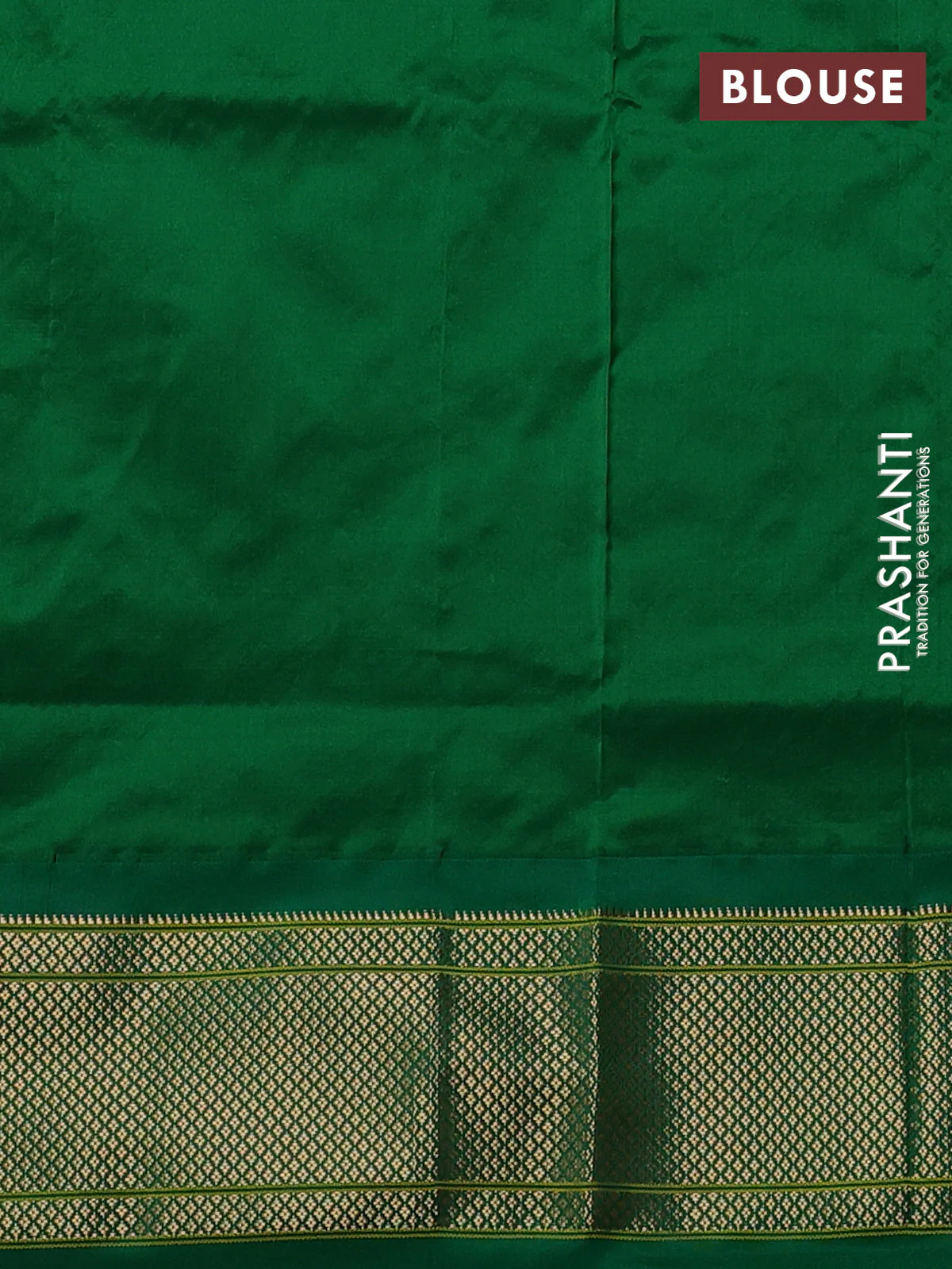 Pure paithani silk saree mango yellow and green with zari woven buttas and paithani weaving pallu - Image 4