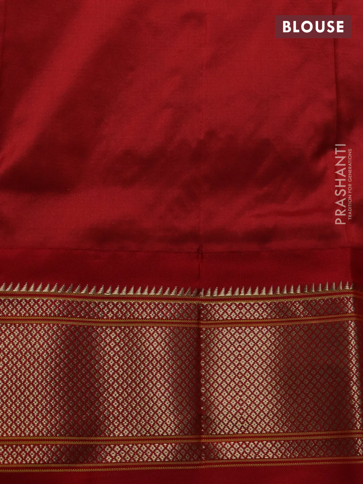 Pure paithani silk saree pale orange and red with zari woven buttas and zari woven korvai border - Image 4