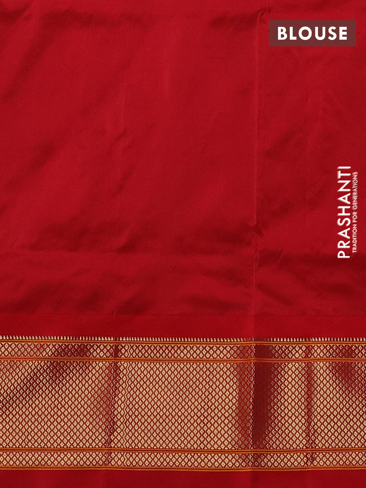 Pure paithani silk saree peacock blue and red with zari woven buttas and paithani weaving pallu - Image 4