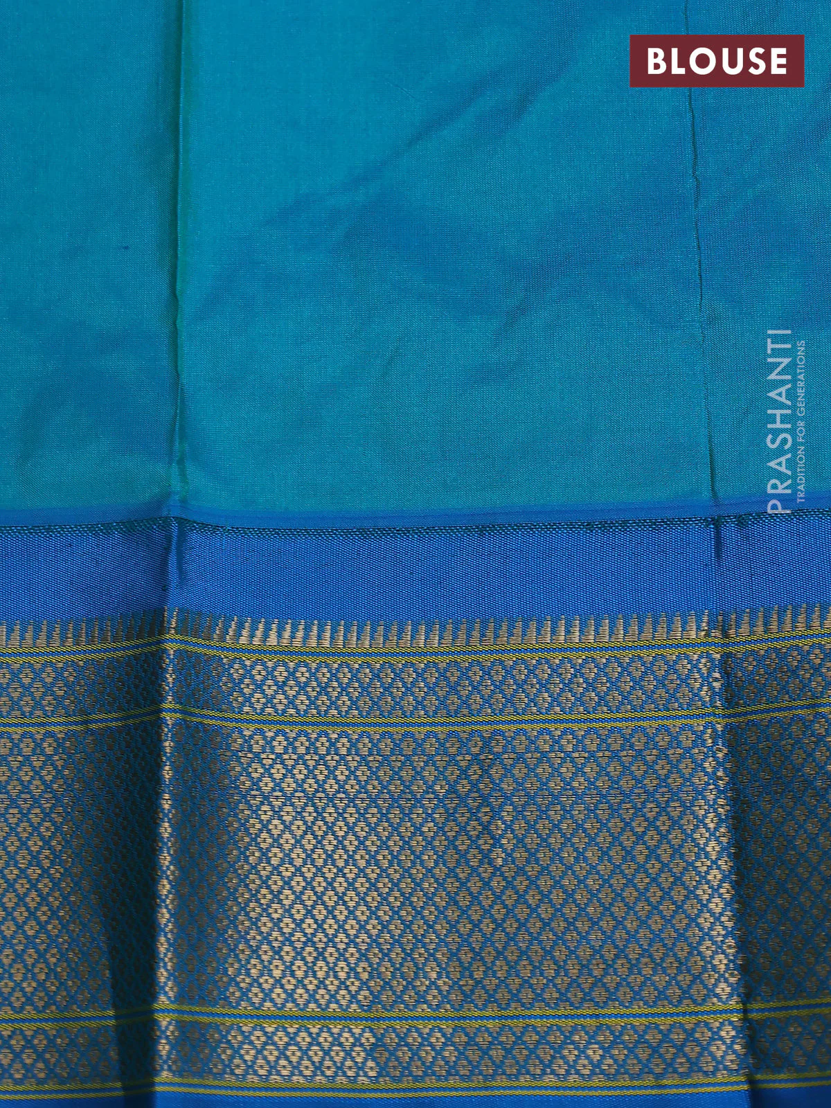 Pure paithani silk saree pink and blue with allover zari woven buttas and paithani weaving pallu - Image 4