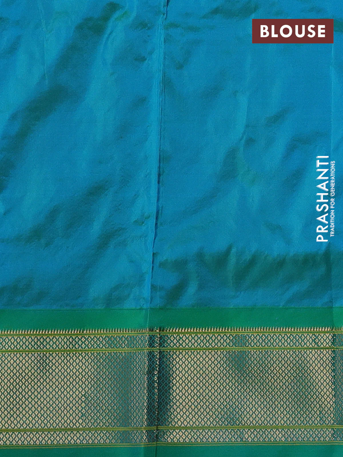 Pure paithani silk saree purple and dual shade of green with allover annam zari woven buttas and paithani weaving pallu - Image 4
