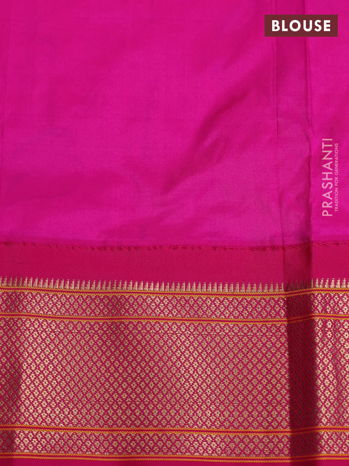 Pure paithani silk saree purple and pink with allover zari woven floral buttas and paithani weaving pallu - Image 4