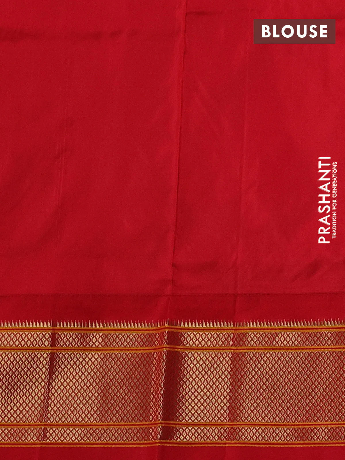 Pure paithani silk saree purple and red with allover floral zari woven buttas and paithani weaving pallu - Image 4