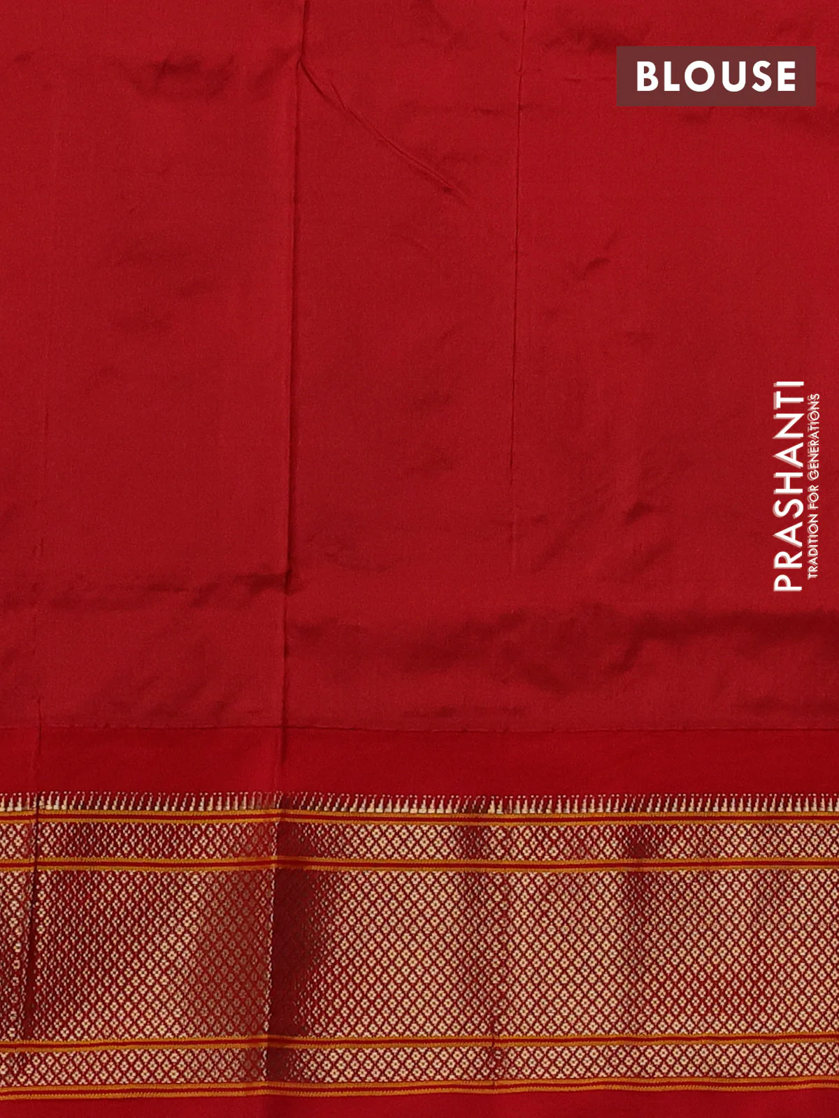 Pure paithani silk saree purple and red with allover zari woven buttas and paithani weaving pallu - Image 4