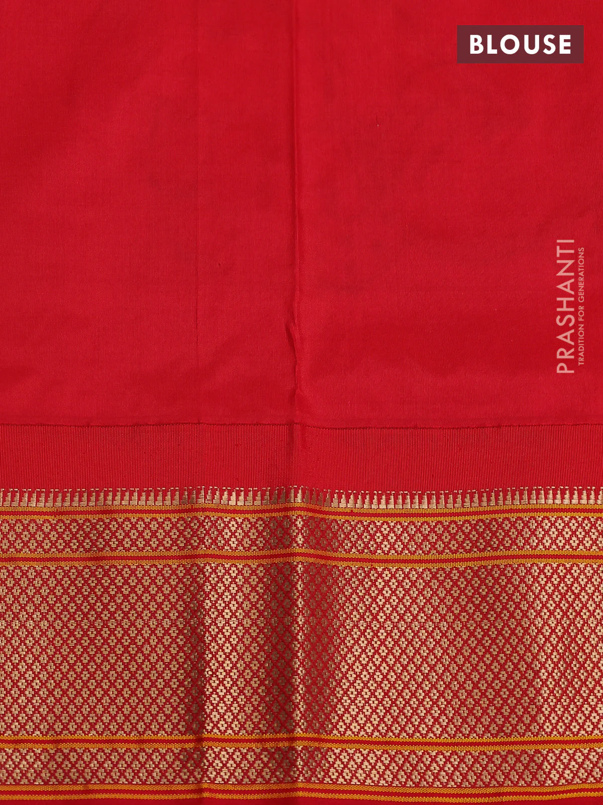 Pure paithani silk saree teal blue shade and red with allover zari woven floral buttas and paithani weaving pallu - Image 4