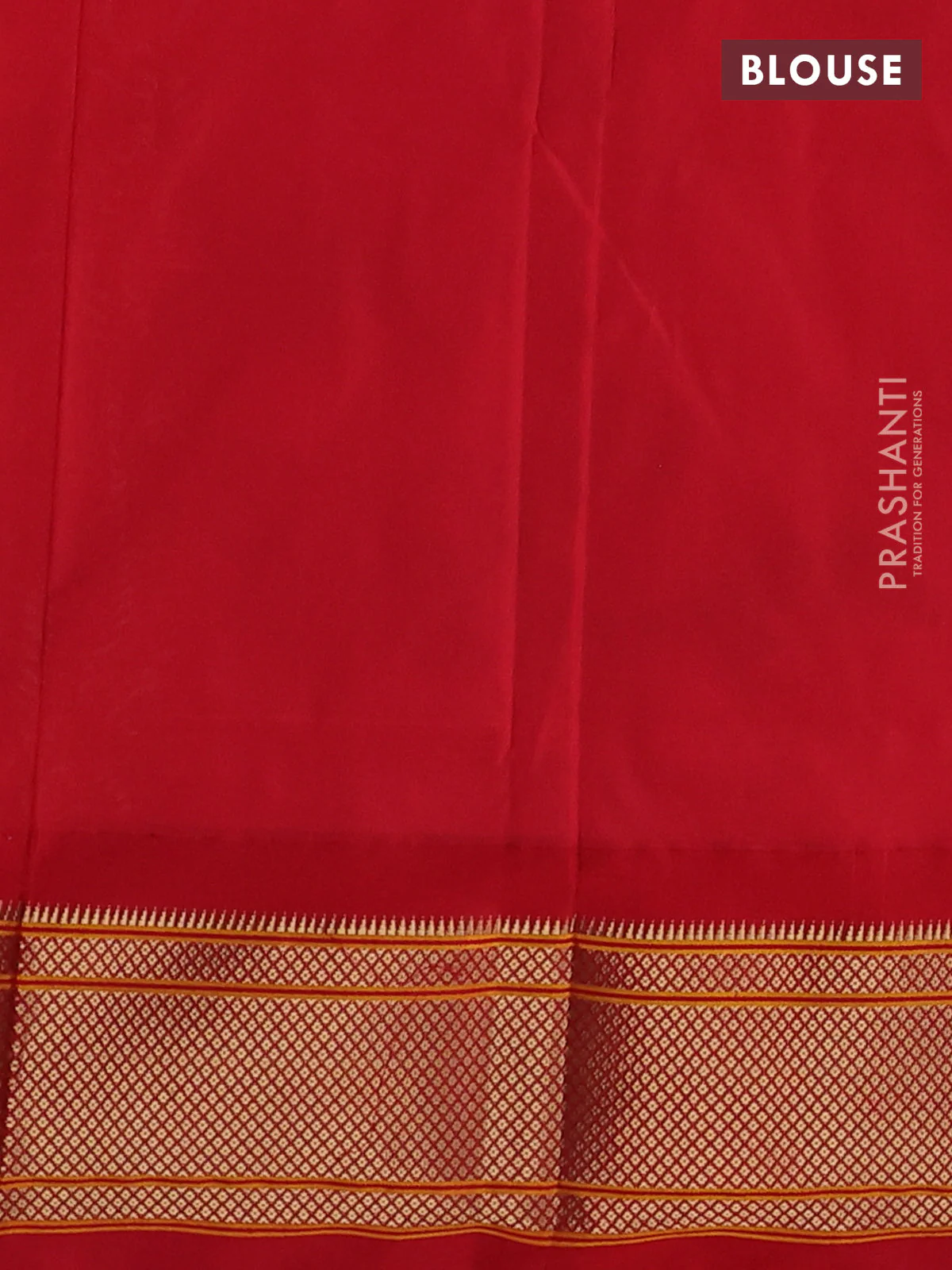 Pure paithani silk saree teal green shade and red with allover zari woven buttas and paithani weaving pallu - Image 4