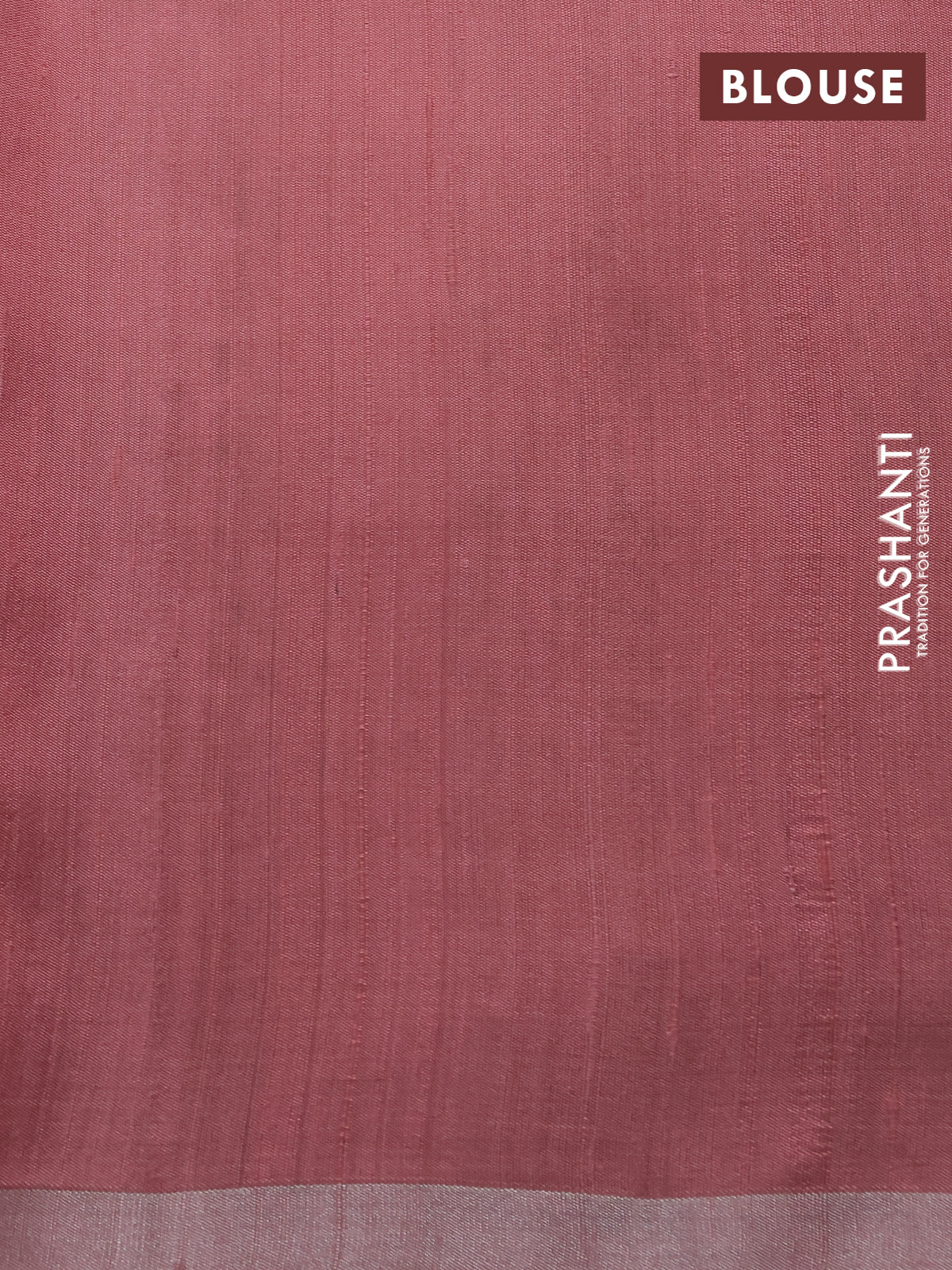 Pure raw silk saree green and pastel peach with allover silver zari woven buttas and silver zari woven border - Image 4