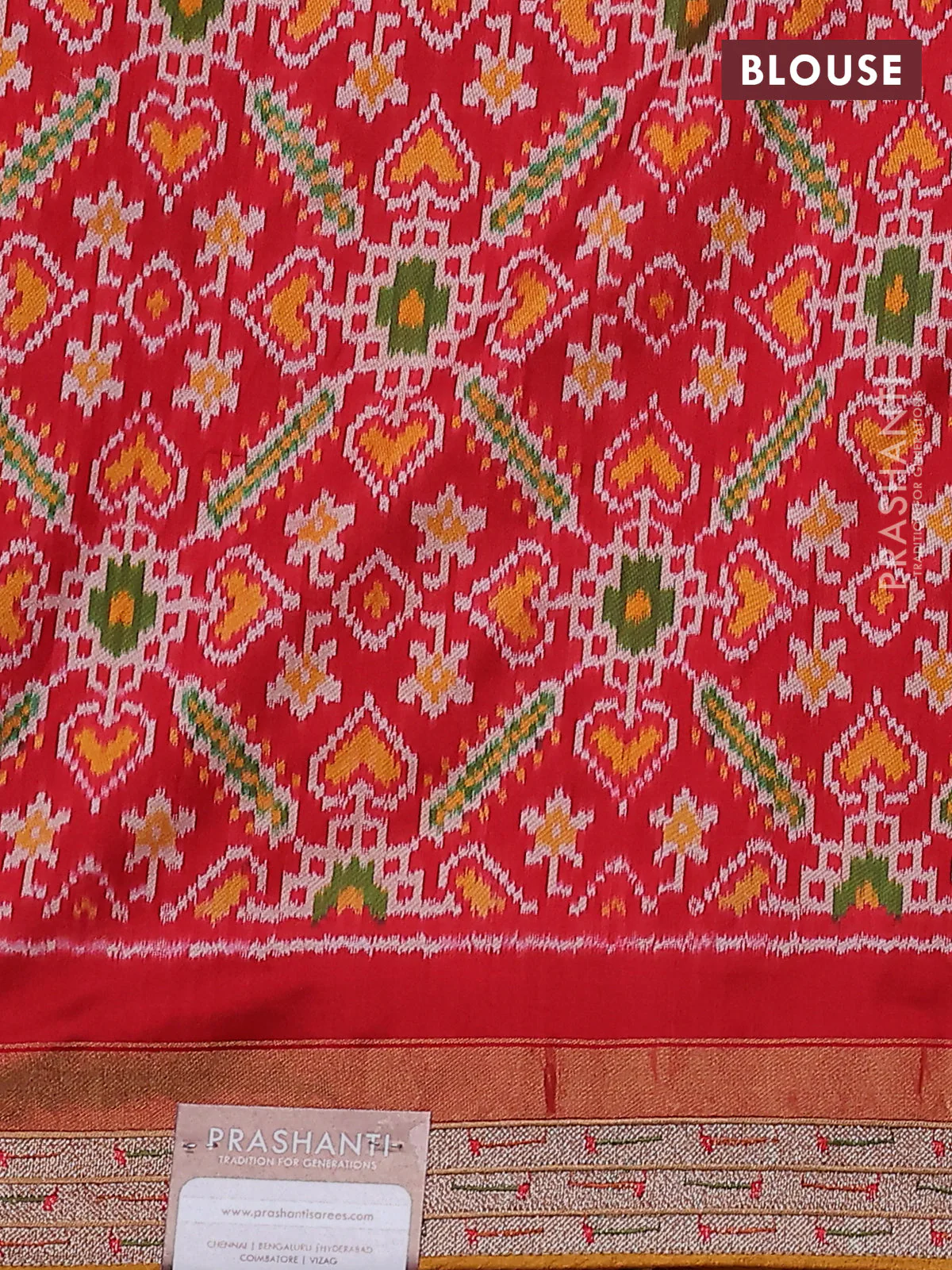 Pure raw silk saree mustard yellow with allover zari woven stripe pattern and embroidery pallu & border - Image 4