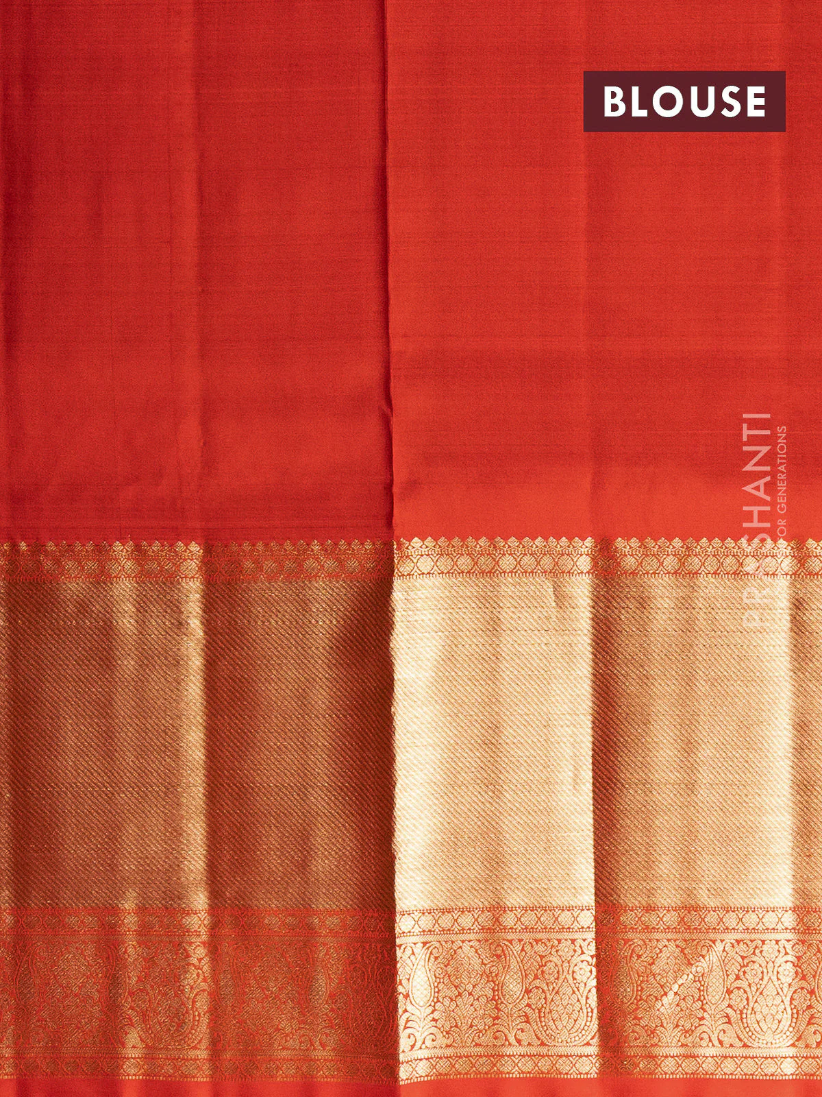 Pure silk lehenga dhawani dual shade of green and red with zari woven buttas and long rich zari woven border - Image 2