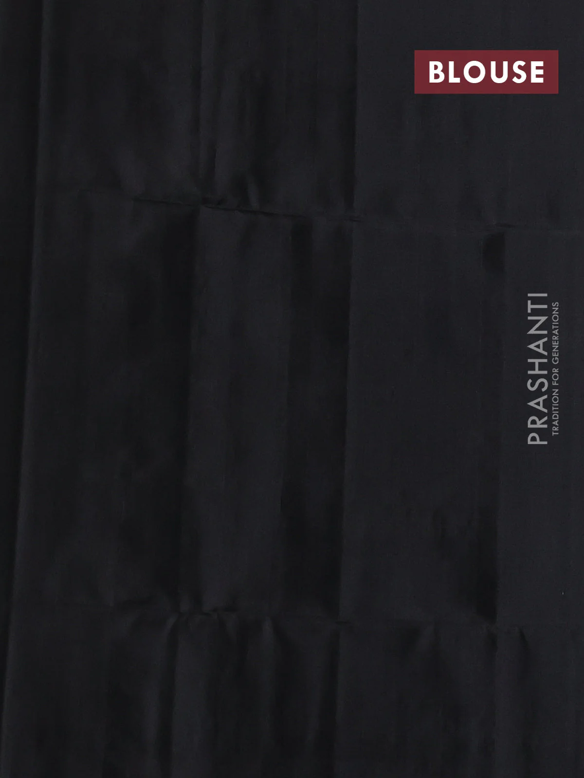 Pure soft silk saree black with allover stripe pattern & zari buttas and zari woven butta border - Image 4