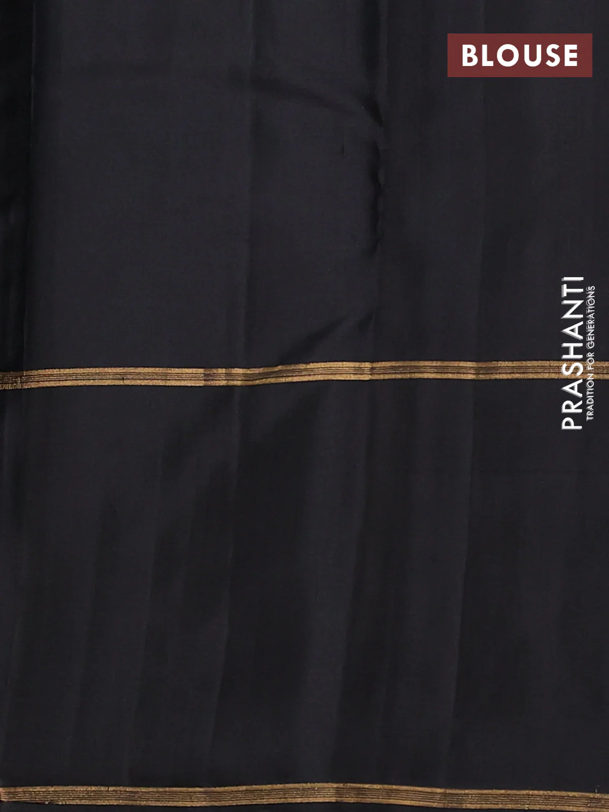 Pure soft silk saree blue and black with allover zari stripes pattern and rettapet zari woven border - Image 4