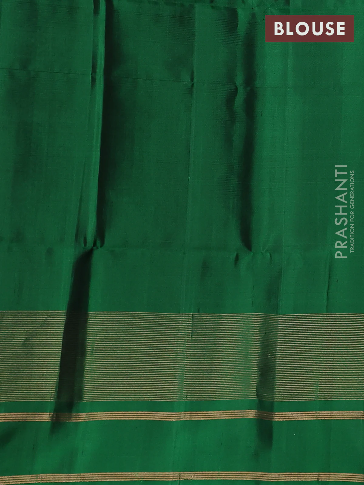 Pure soft silk saree blue and green with allover thread weaves and rettapet zari woven border - Image 4
