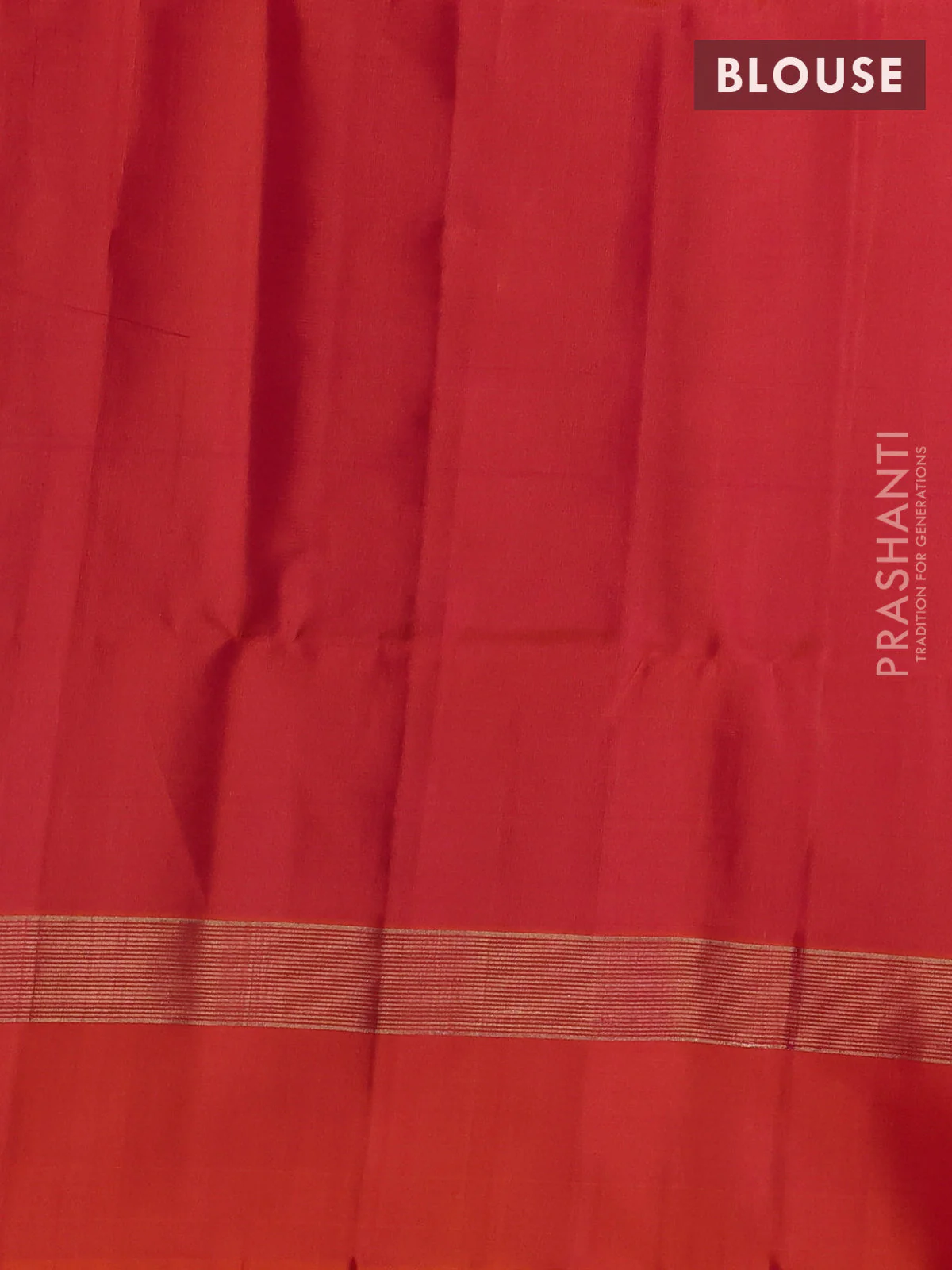 Pure soft silk saree cs blue and orange with zari woven buttas and zari woven simple border - Image 4