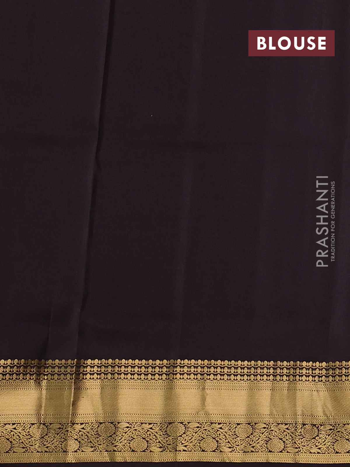 Pure soft silk saree dark magenta pink and coffee brown with allover zari woven buttas and rich zari woven border - Image 3