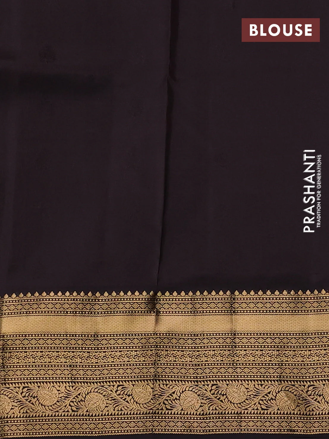 Pure soft silk saree dark magenta pink and coffee brown with allover zari woven buttas and rich zari woven border - Image 3