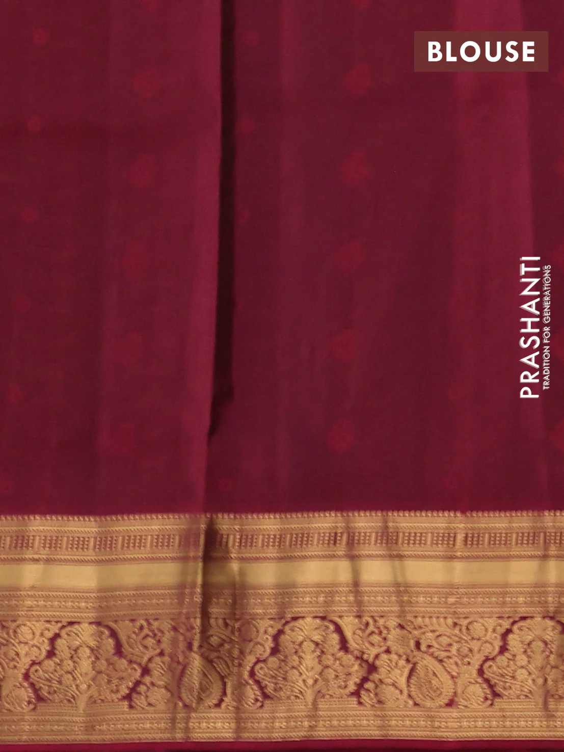 Pure soft silk saree dark mustard and dark magenta pink with allover zari woven buttas and rich zari woven border - Image 3