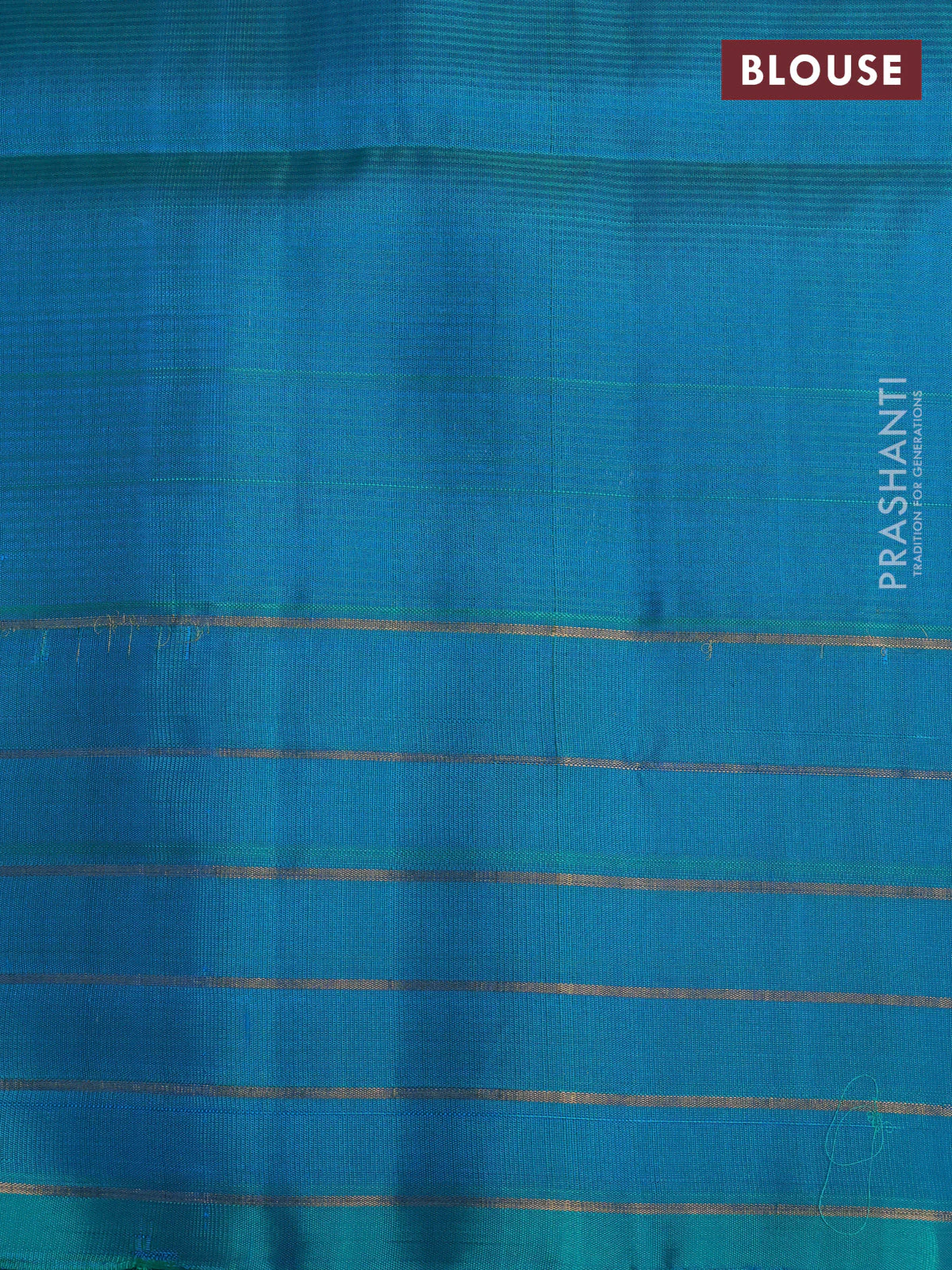 Pure soft silk saree deep pink and teal with allover zari weaves and zari woven simple border - Image 4